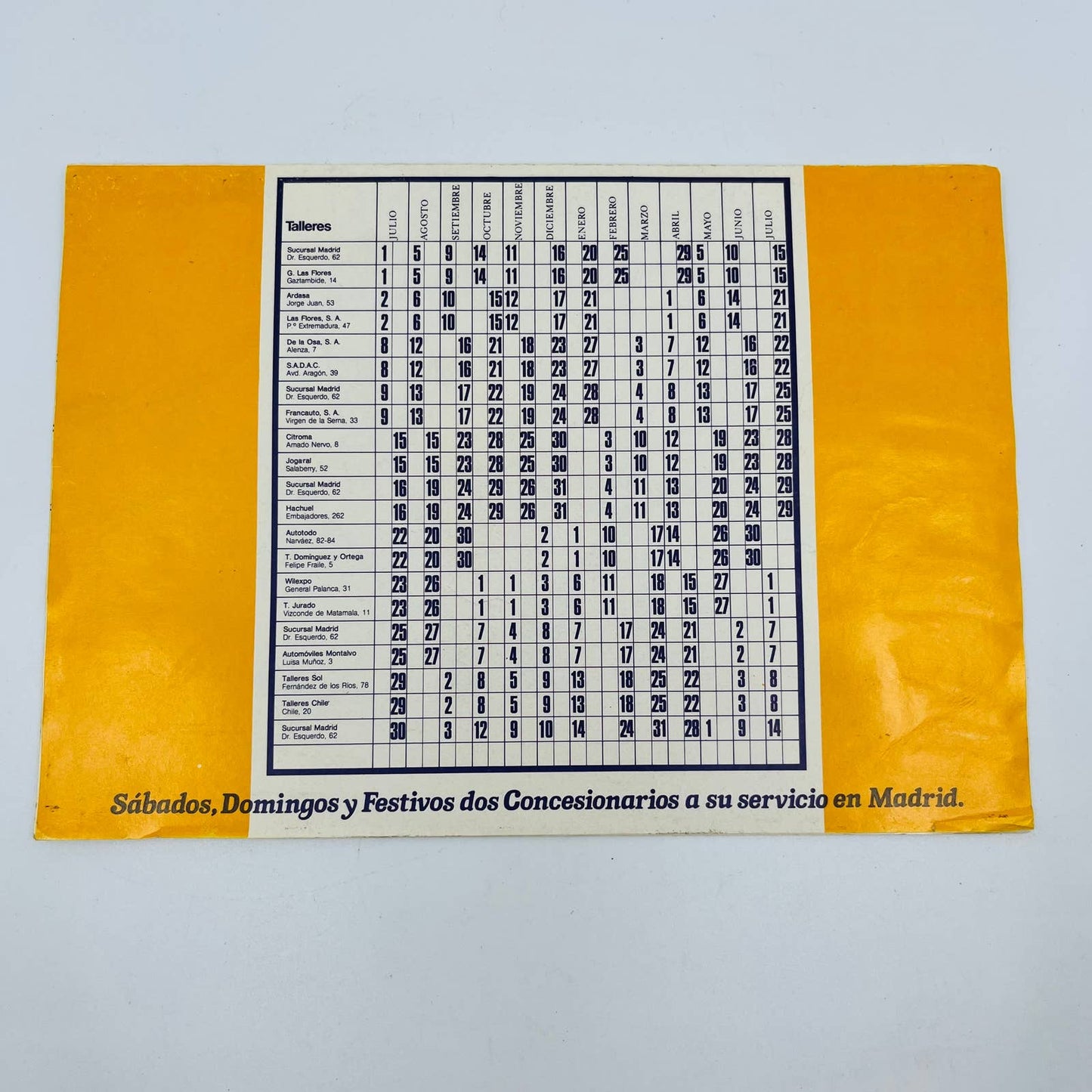 c1978 Citroën Spain Spanish Madrid Brochure/Map of Service/Dealer Locations C1