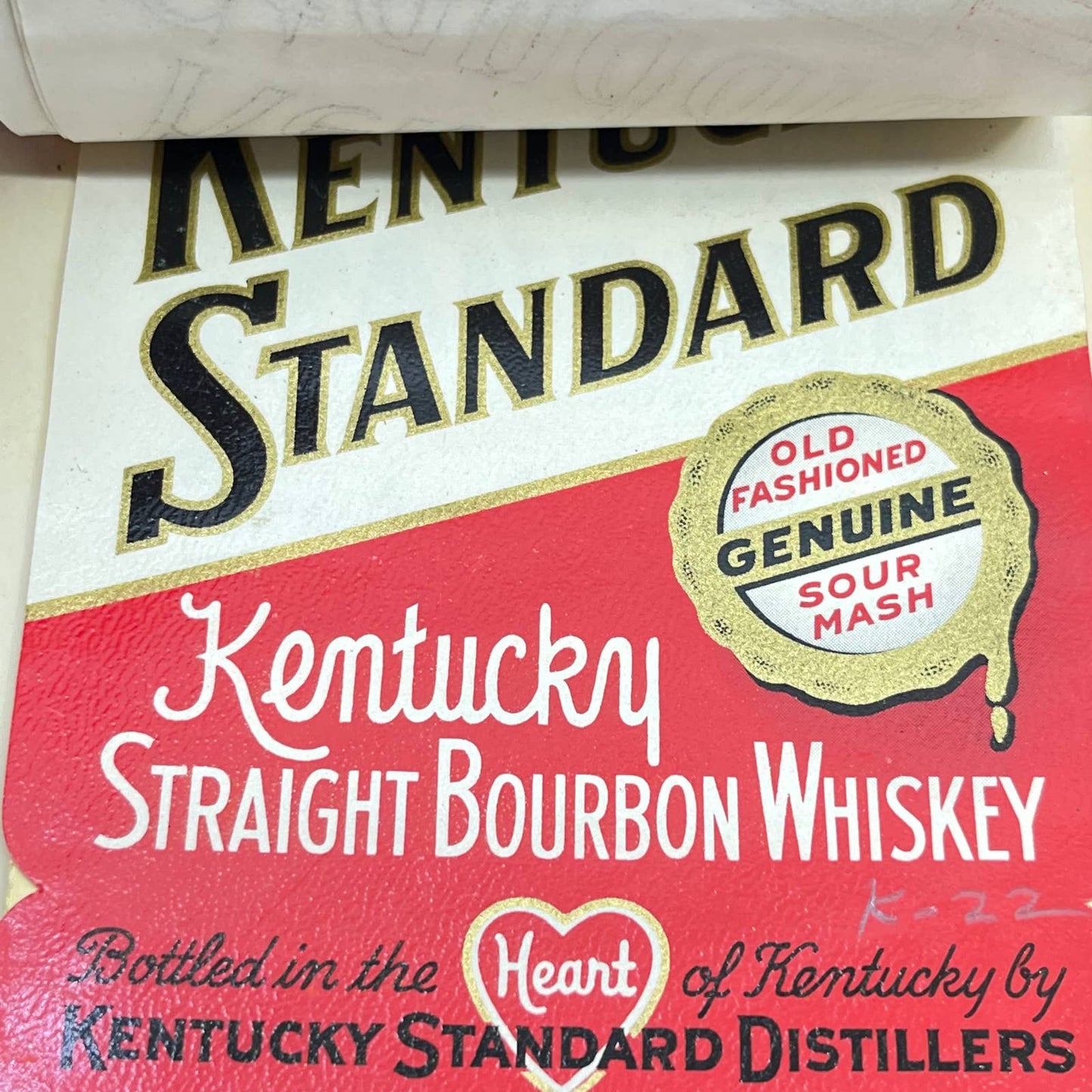 Kentucky Standard Bourbon Whiskey Label Set of 8 Double Springs Greenbrier KY