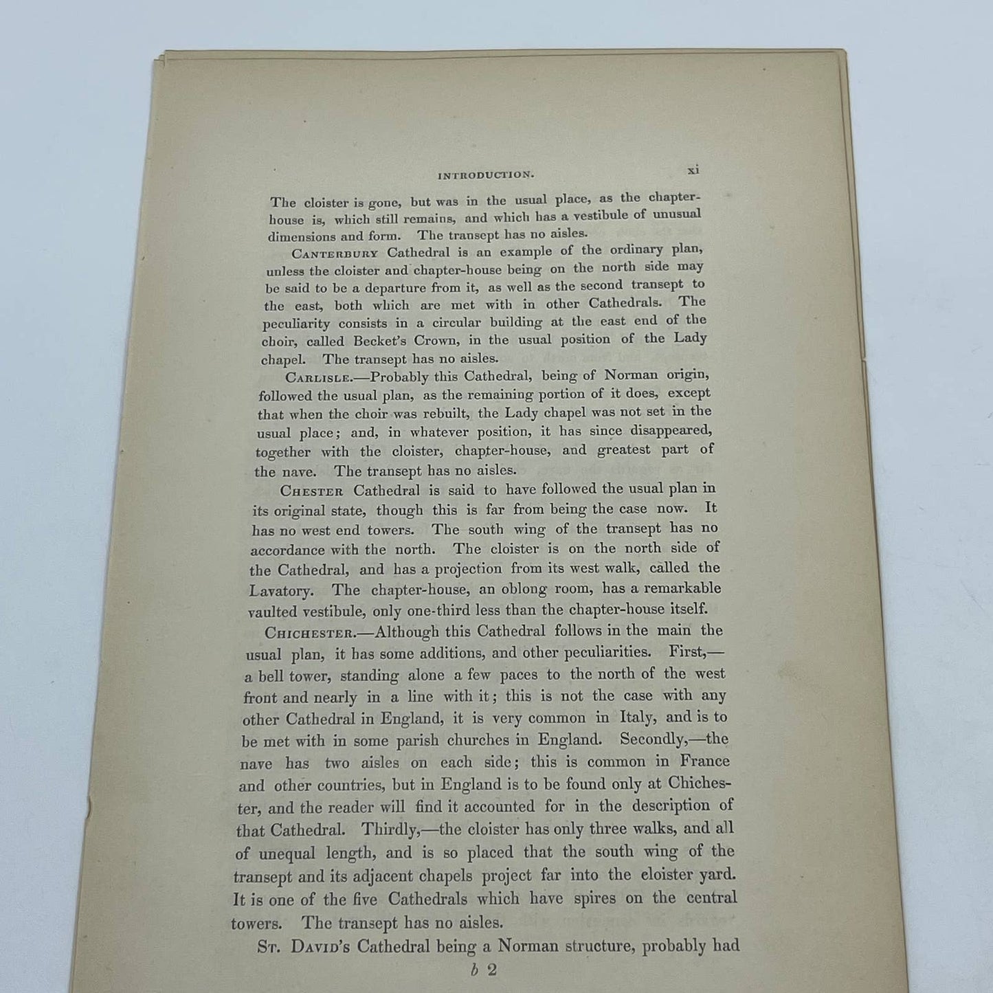 1836 Original Art Engraving Salisbury Cathedral With Bio, Intro & Title Page TG6