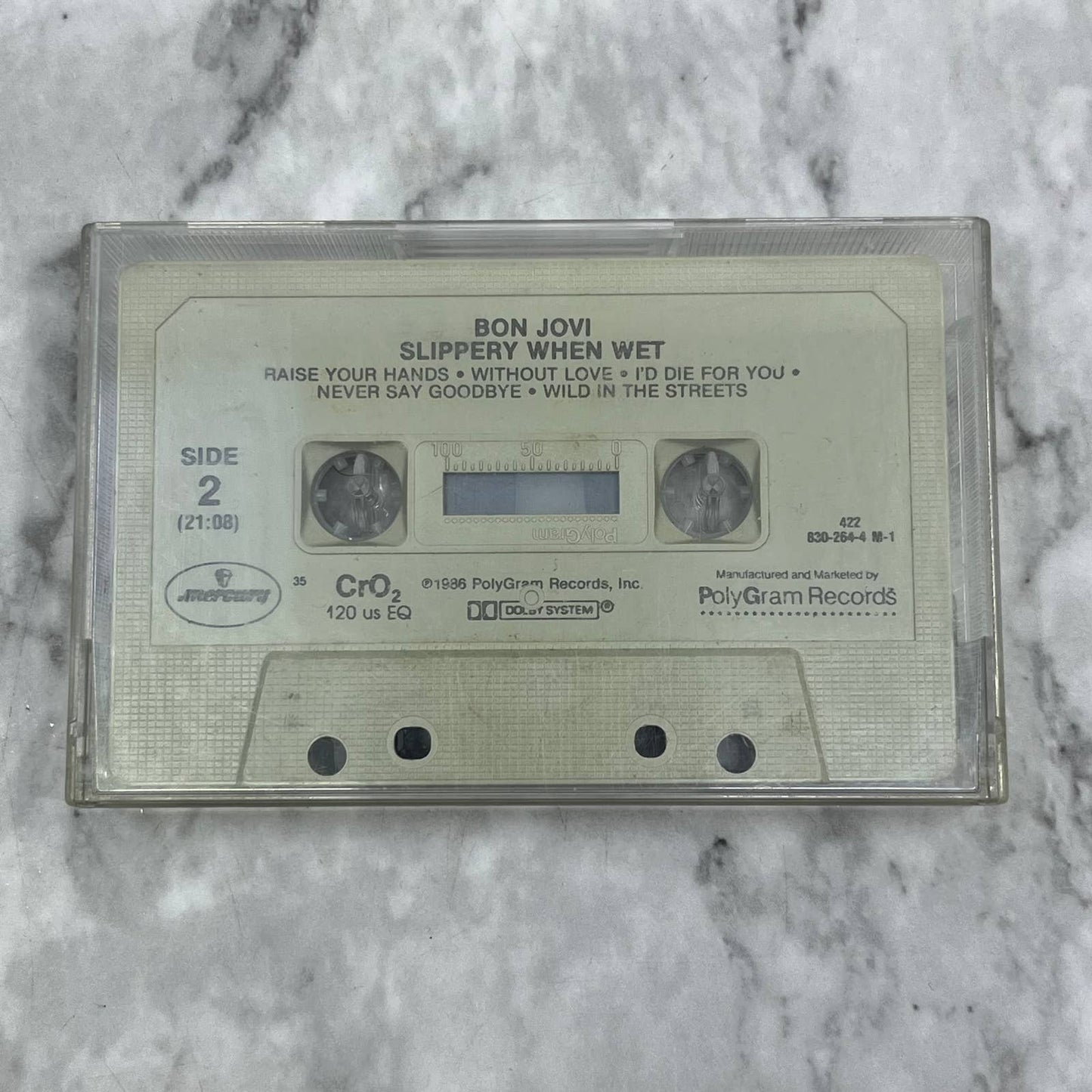 Bon Jovi - Slippery When Wet Cassette Tape No Jacket TJ6-76