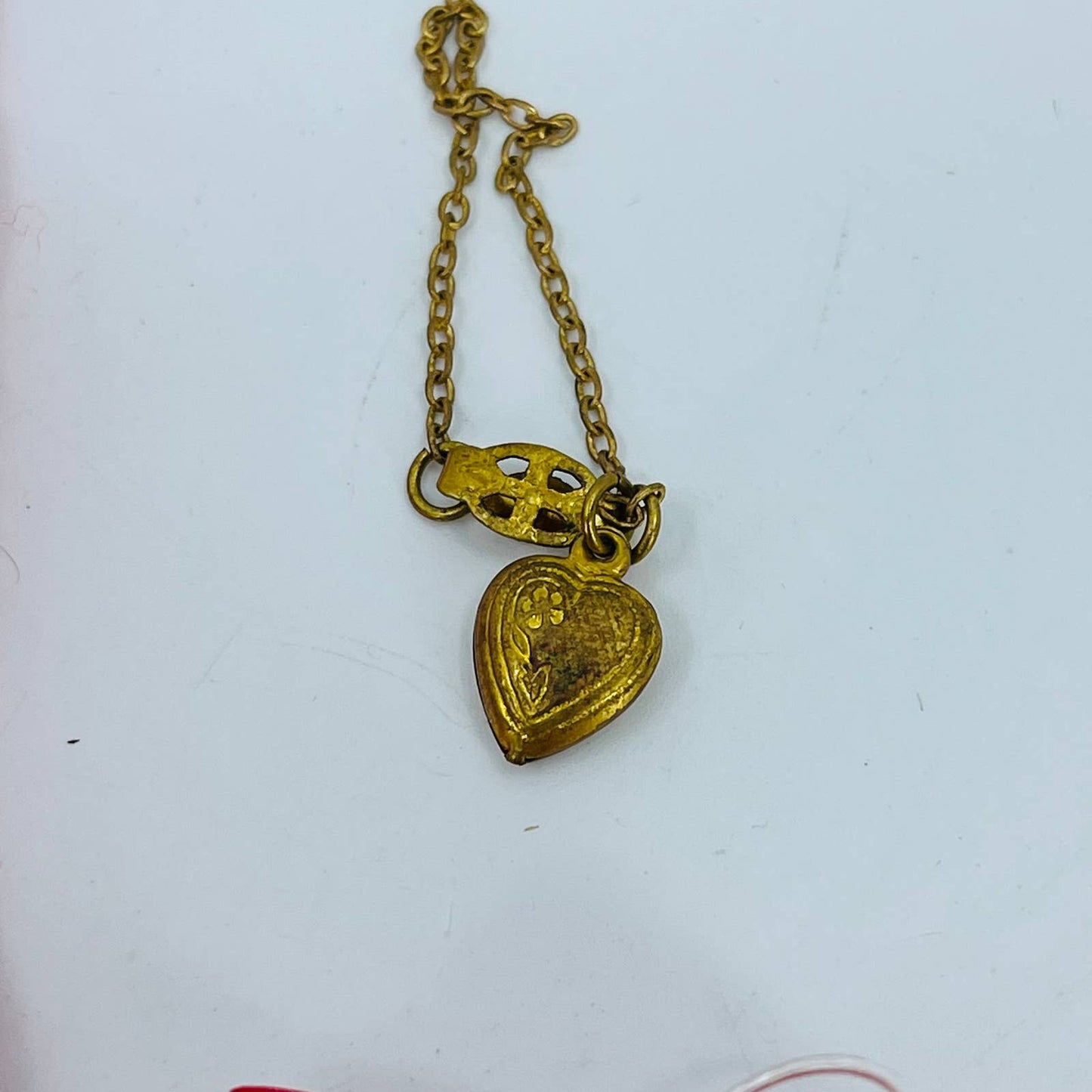 Vintage Ideal Tammy Doll Cutie Coed Outfit With Gold Heart Necklace SA5
