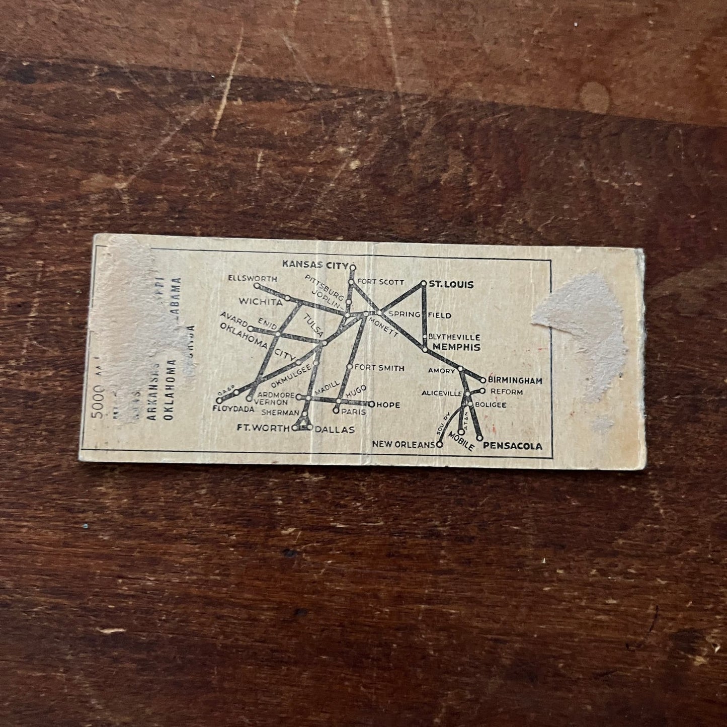 Frisco Diesel Powered Freight Trains Art Deco Advertising Matchbook SA9-M13