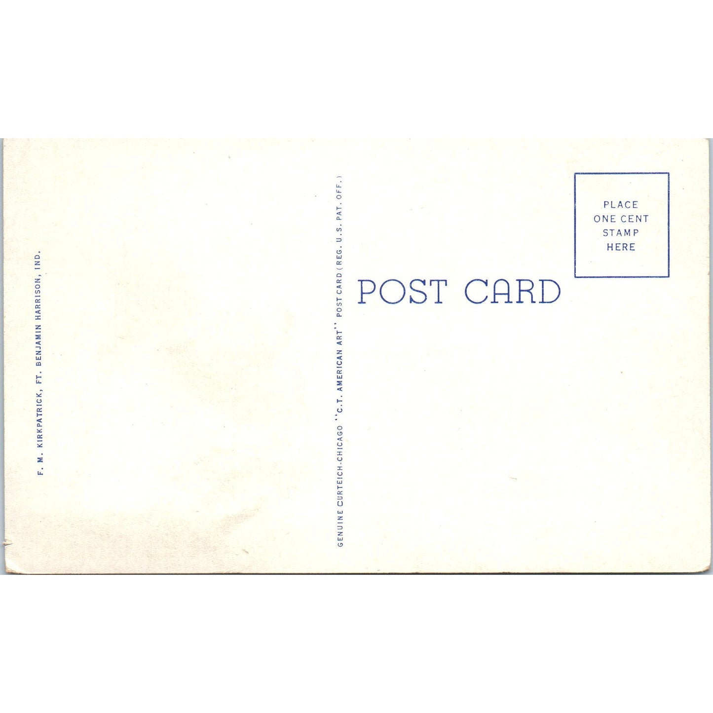 Service Club Ft. Benjamin Harrison Indiana - Original Postcard P3-4
