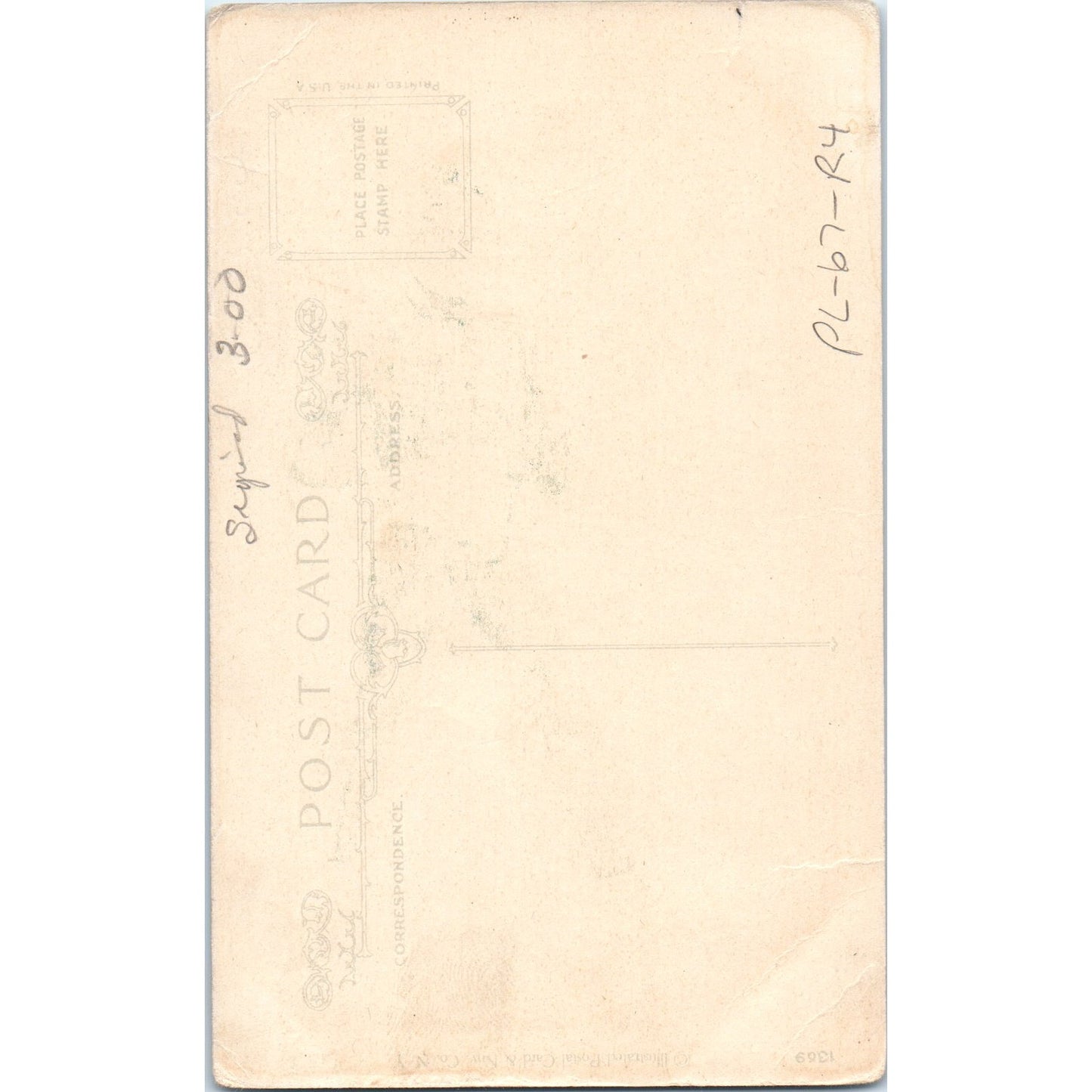 WW1 Wall Doughboy ...7000 Beans A Week Humor Postcard P2-11