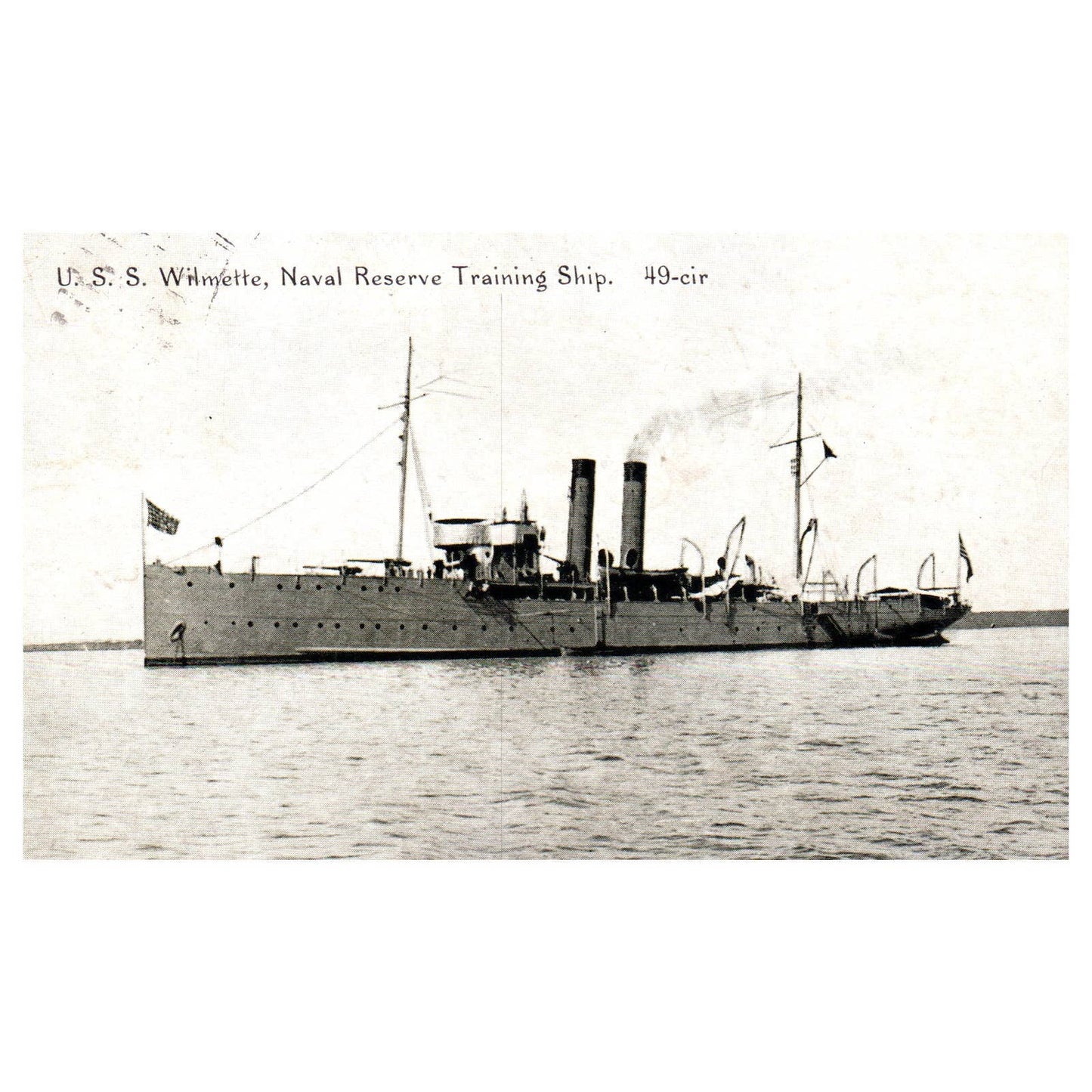 USS Wilmette Naval Reserve Training Ship 1923 - Original Postcard TJ8-5