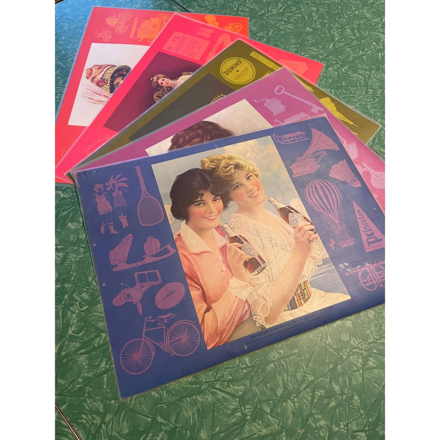 Vintage Coca Cola Waterproof Placemats Set of 5