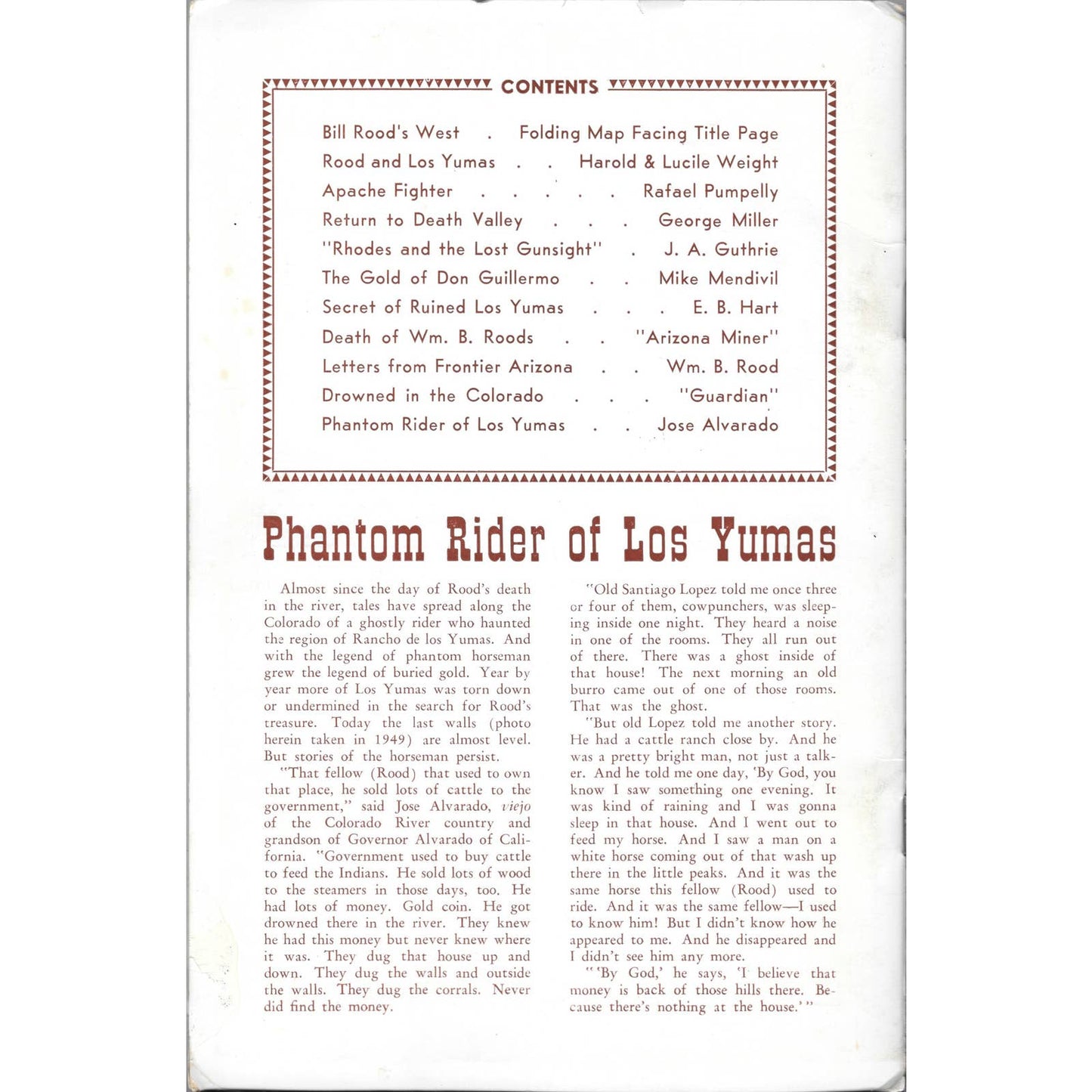 Wm. B. Rood: Death Valley 49er Arizona Pioneer Apache Fighter River Ranchero TJ7