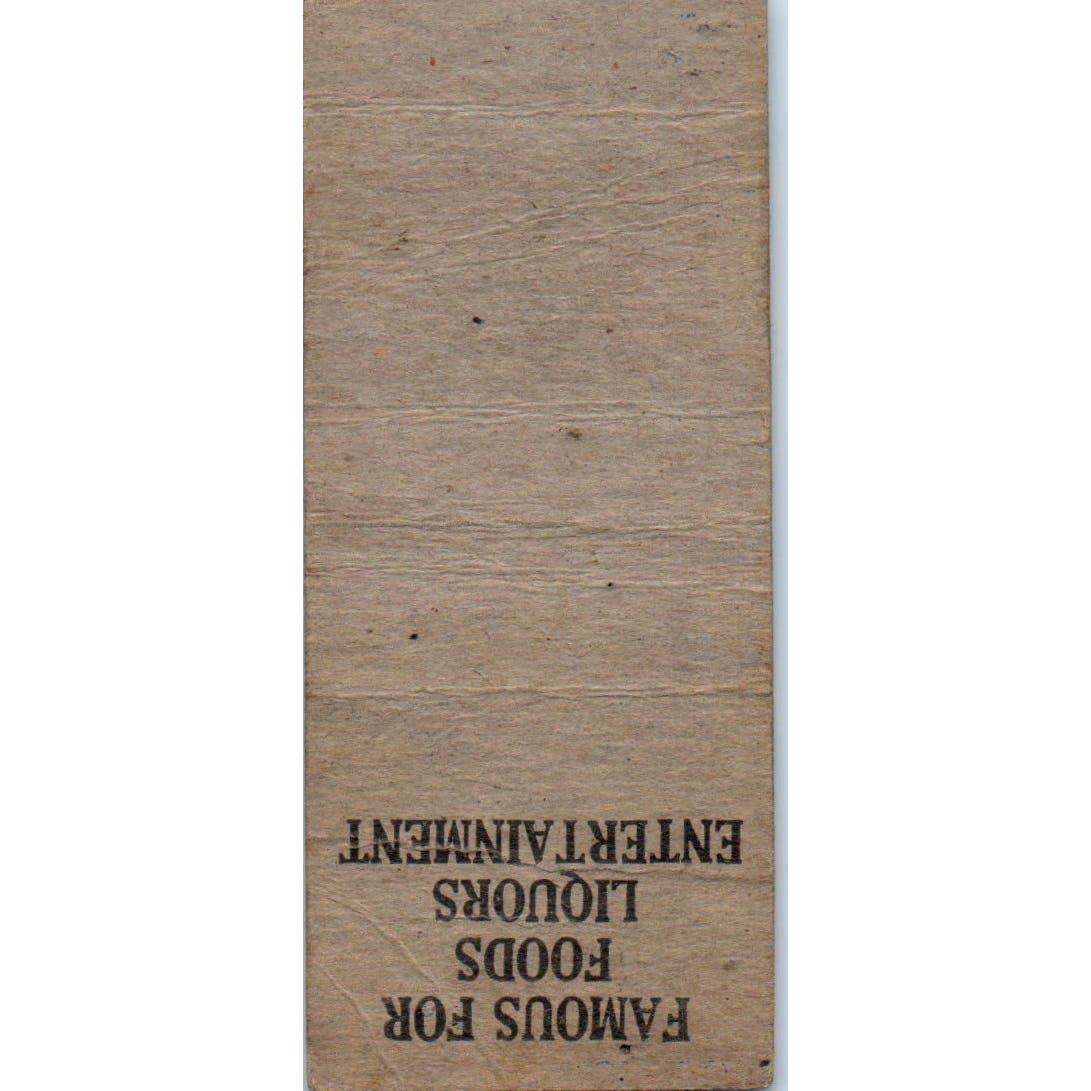 Pioneer Room Entertainment Kansas City MO Advertising Matchbook Cover SA9-M2