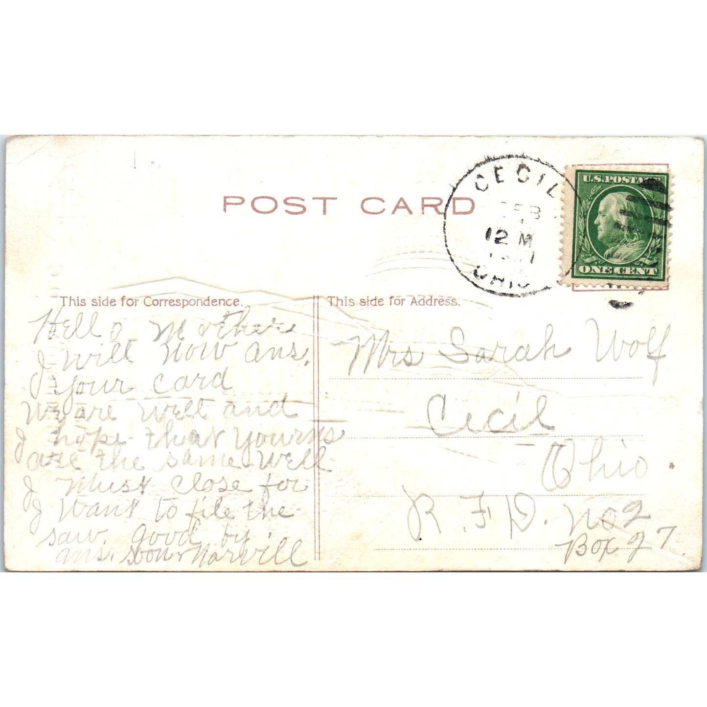 US Capitol Embossed Gilt c1910 Washington D.C. Original Postcard P1-16