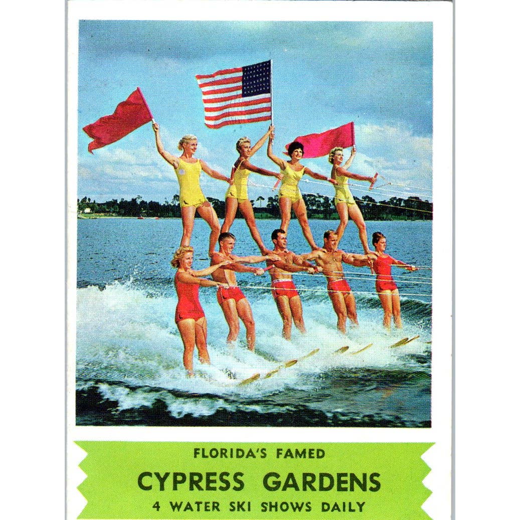 1960s Florida Cypress Gardens Florida Water Ski Show Fold Out Brochure SE5
