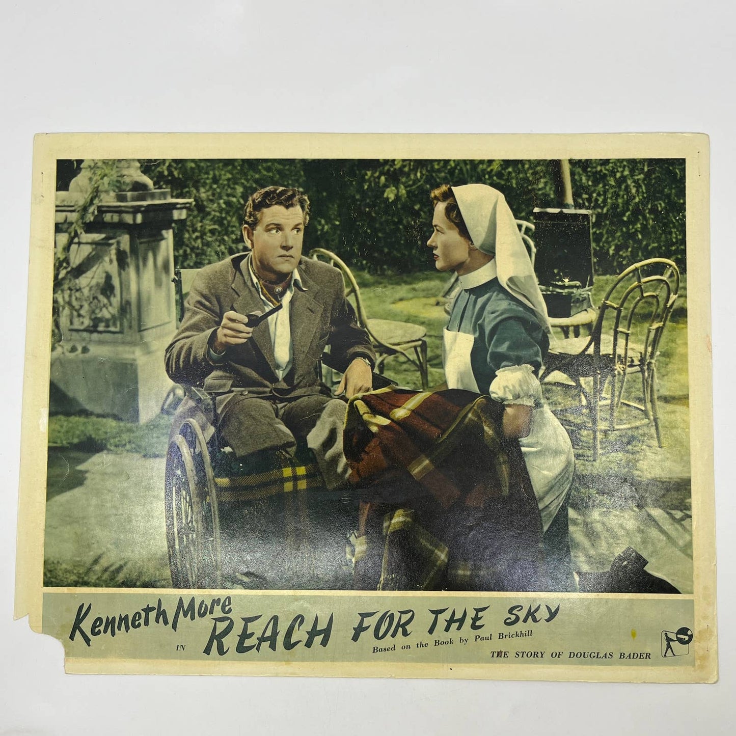 1956 Reach for the Sky Kenneth Moore 11x14 British Lobby Card 4 FL4