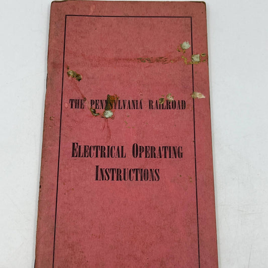 1960 The Pennsylvania Railroad Electrical Operating Instructions Book  TG6