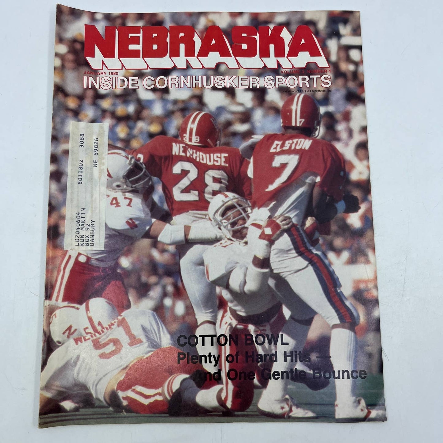 1980 Jan - Nebraska Inside Cornhusker Sports Magazine - Cotton Bowl Review TH7