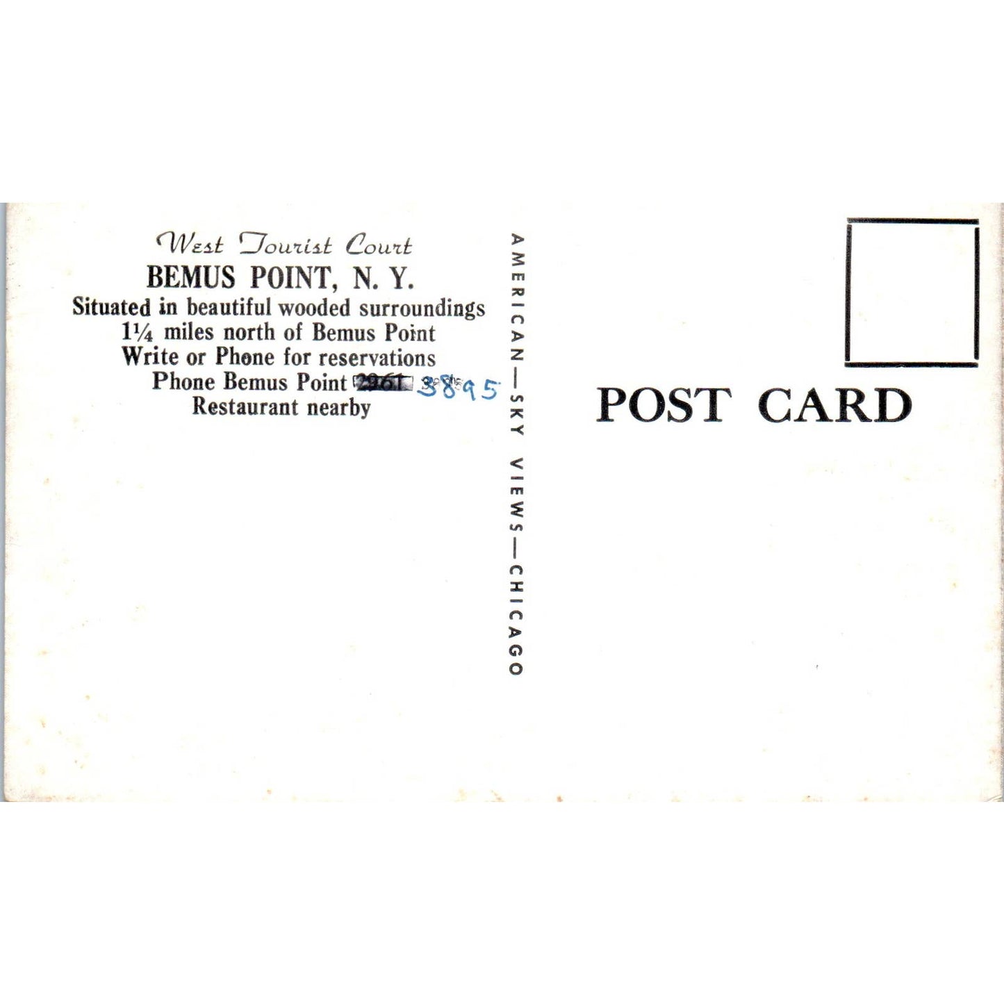 West Tourist Court Bemus Point NY Chautauqua - Original RPPC Postcard TJ9-P1