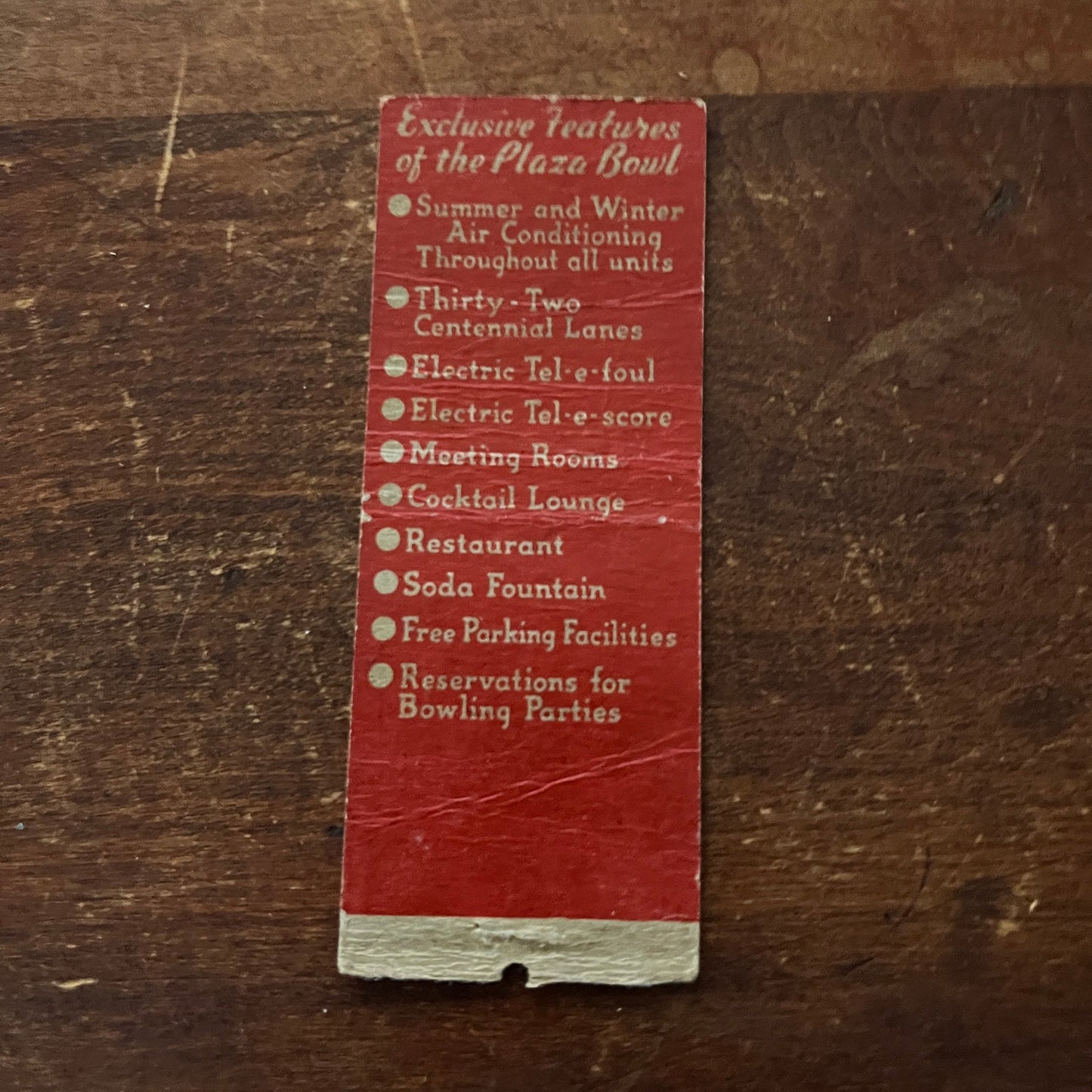 Plaza Bowl Kansas City MO Advertising Matchbook Cover MM11-5