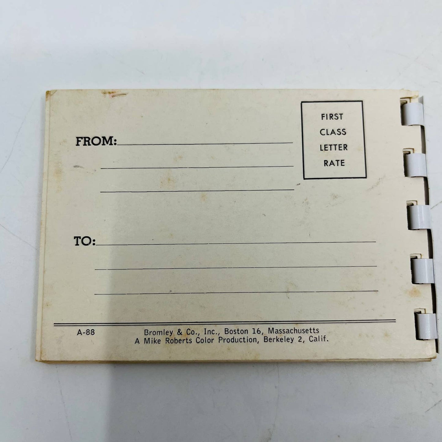 Vintage Historic Boston Freedom Trail Kodachrome Souvenir Postcard Book EA1