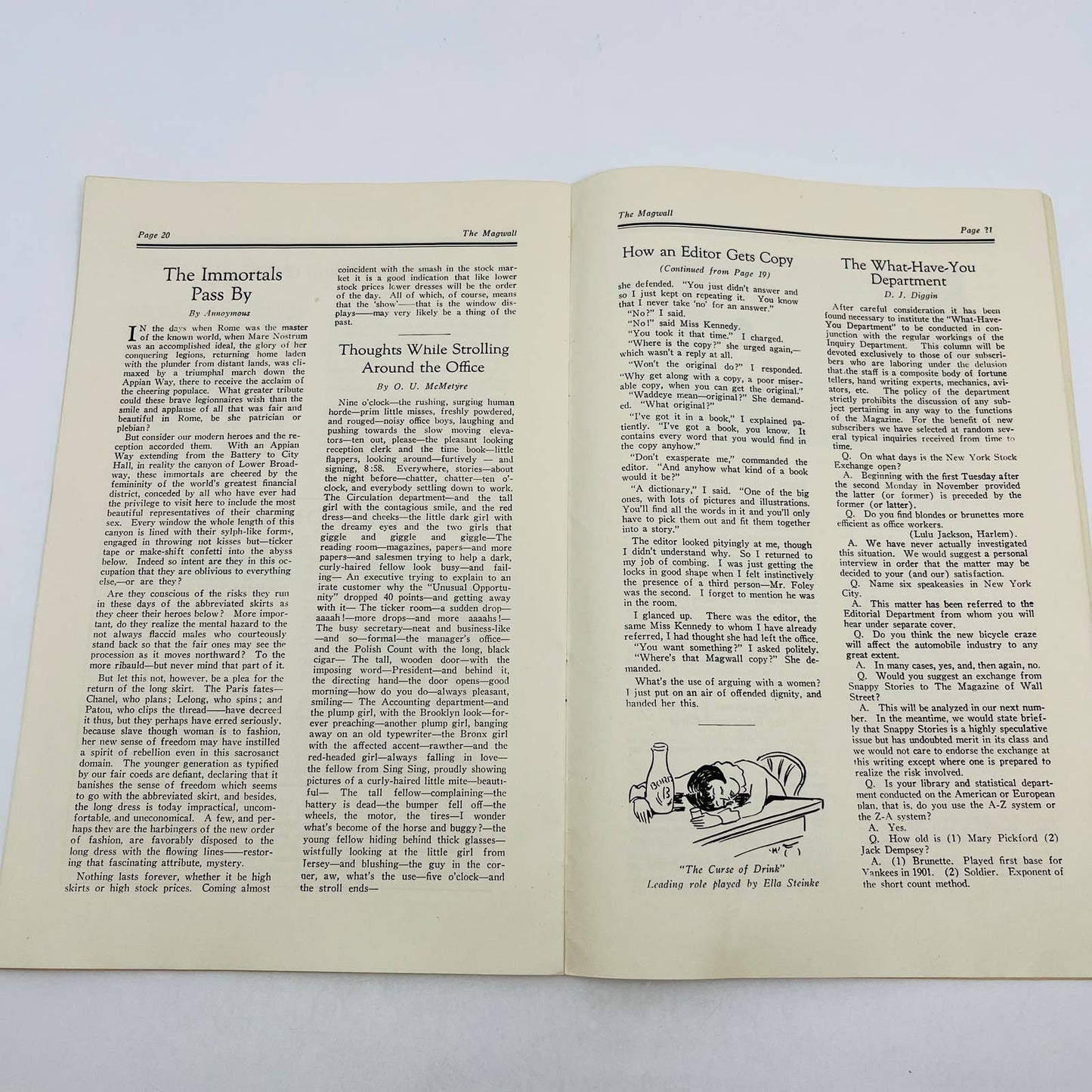 1929 December - The Magwall Newsletter Christmas Margaret Kennedy New York TD6