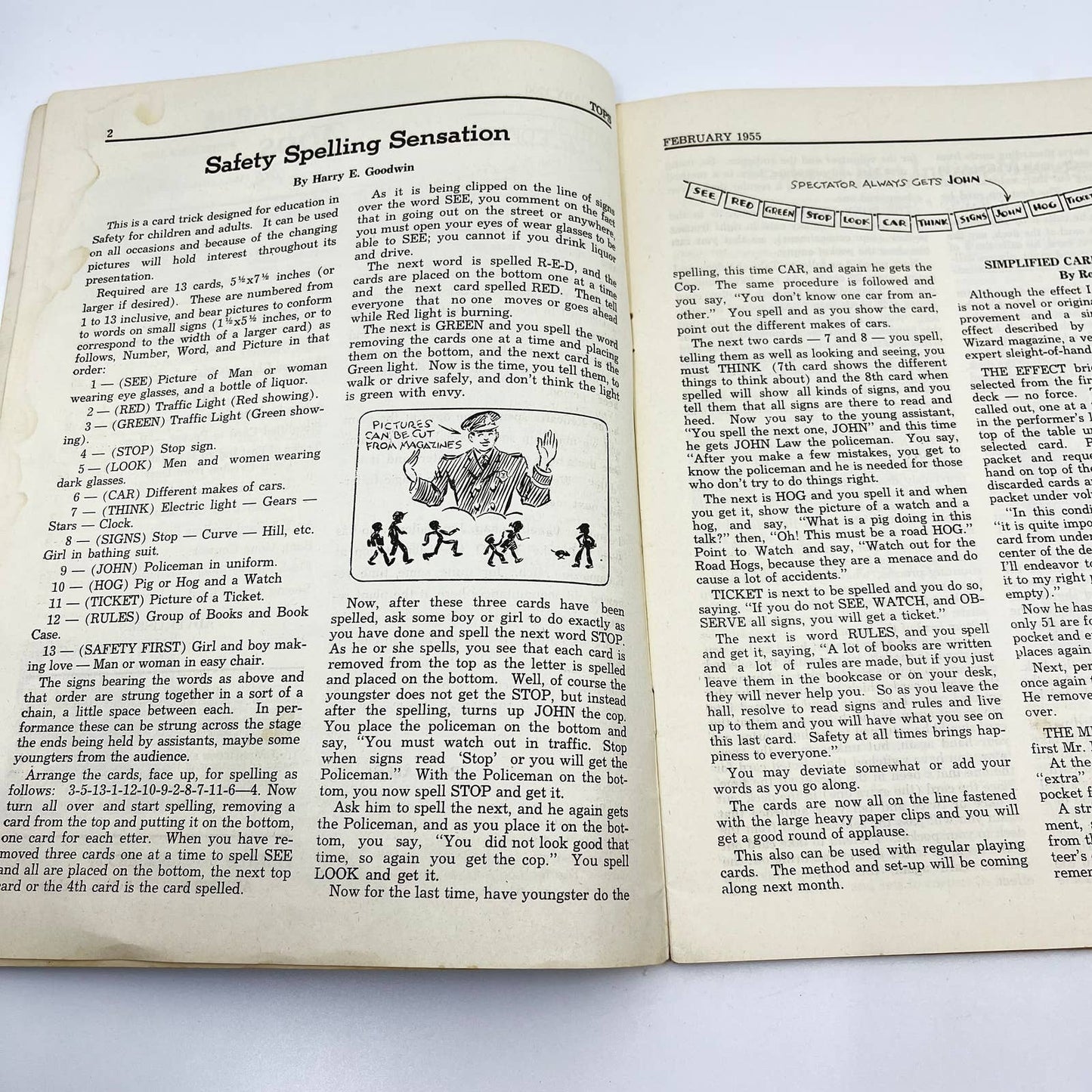 1955 Feb - Tops Magazine of Magic - Tricks Magicians TF7