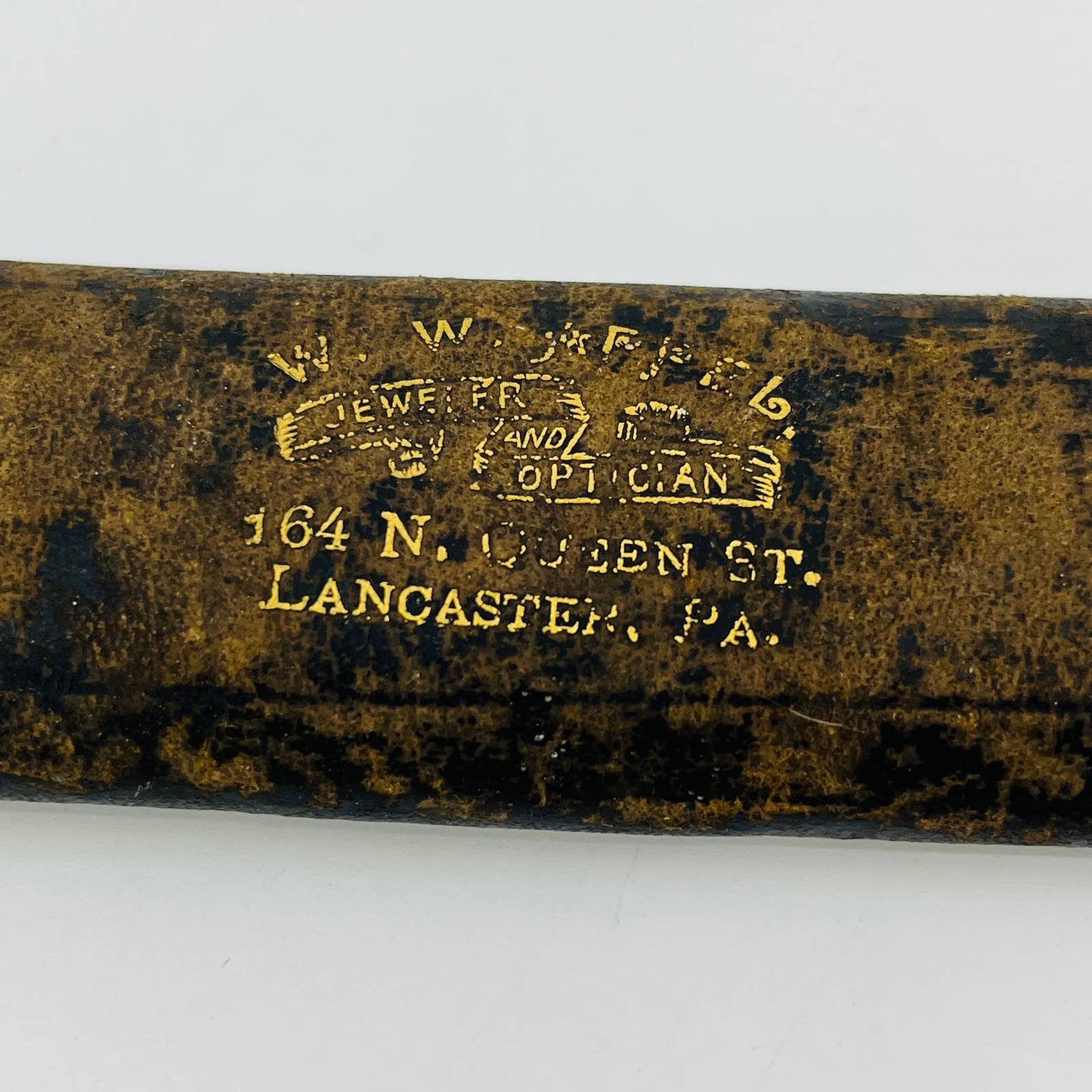 1800s Eyeglasses Case W.W. Appel Jeweler & Optician Queen St. Lancaster PA SC4