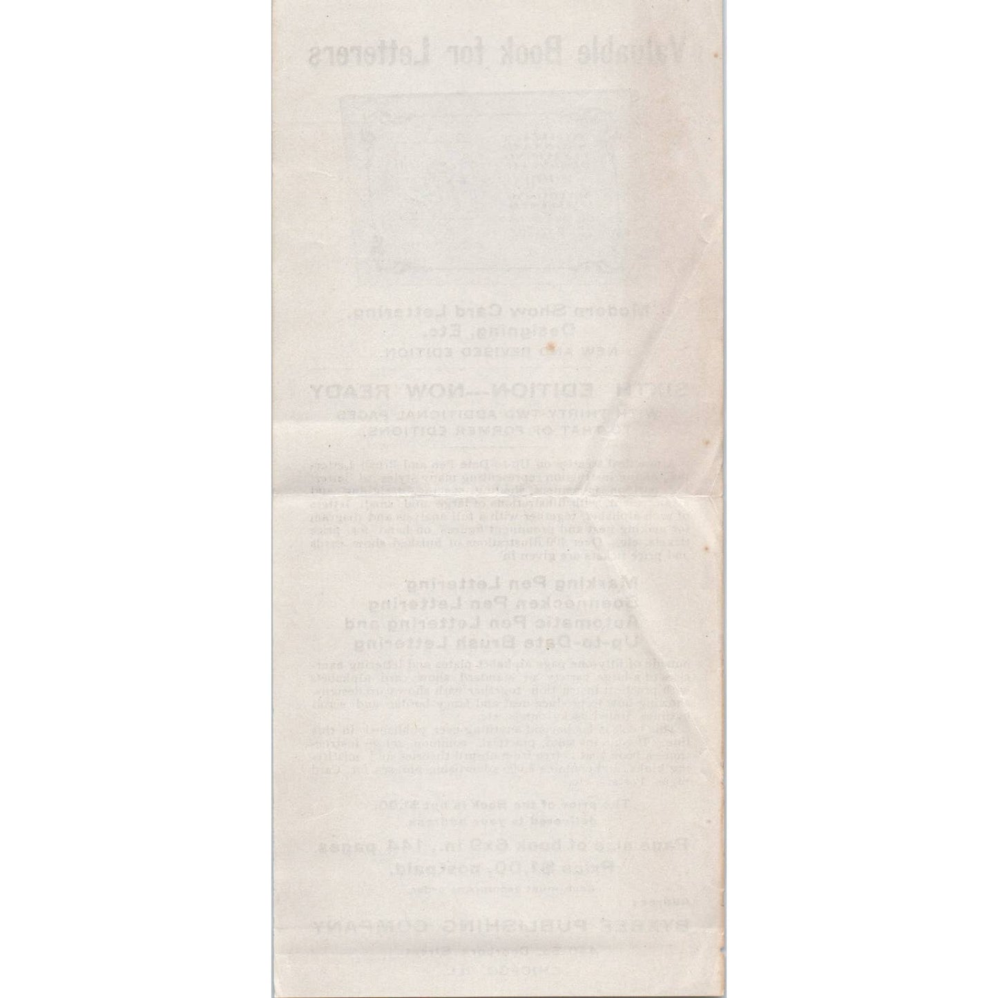 1920s Advertising Leaflet Modern Show Card Lettering Book Byxbee Publishing SE4