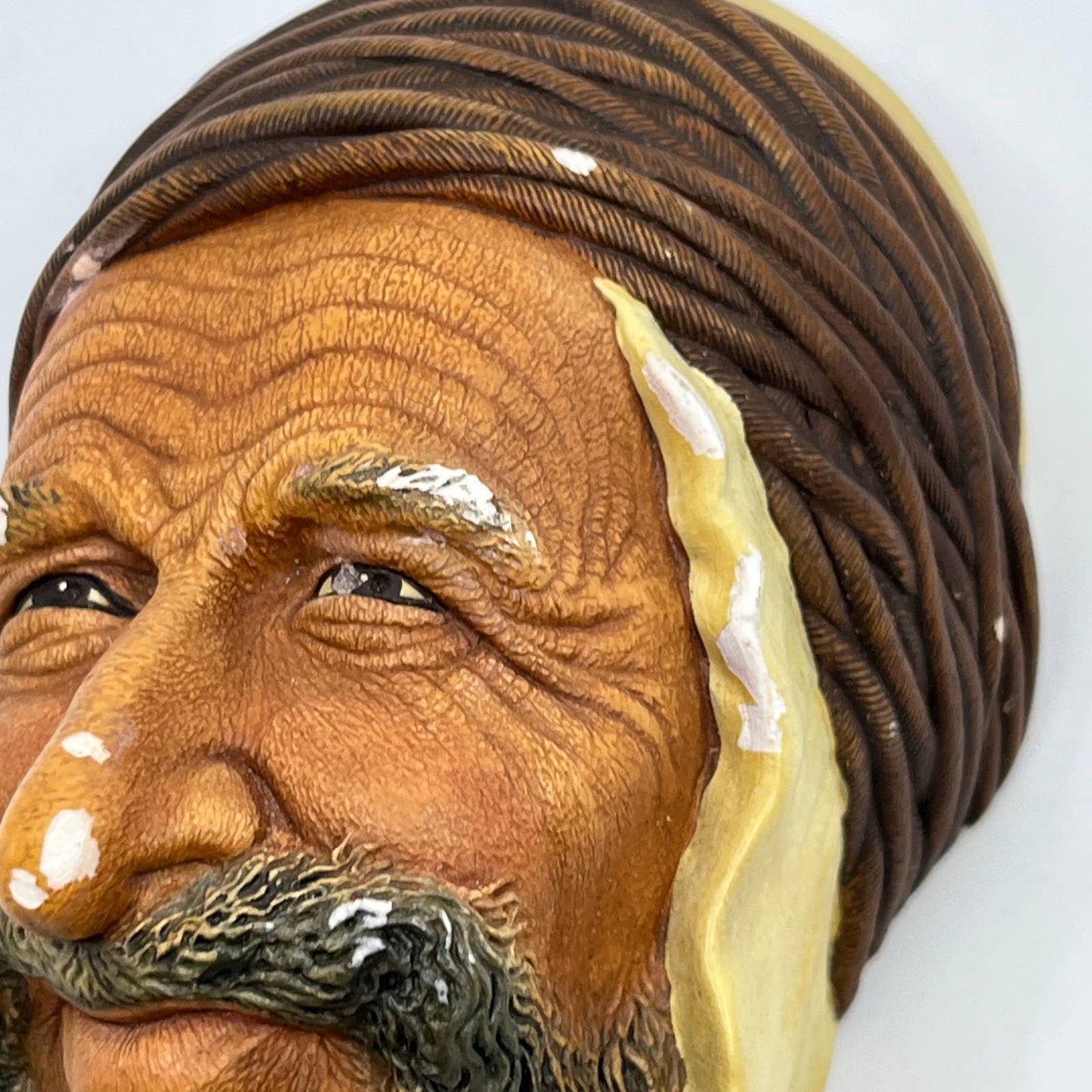 The Persian - Bosson Chalkware Head Congleton England. Rare Vintage TC8
