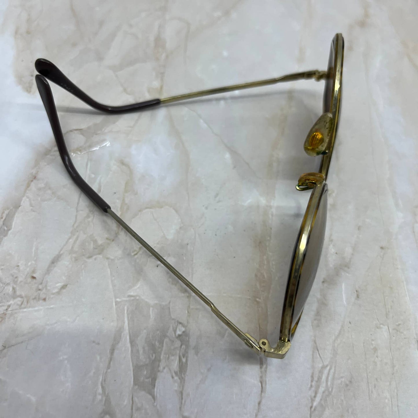 Retro Gold Tone Tortoise Shell Aviator Sunglasses Eyeglasses Frames TJ1-G3-8