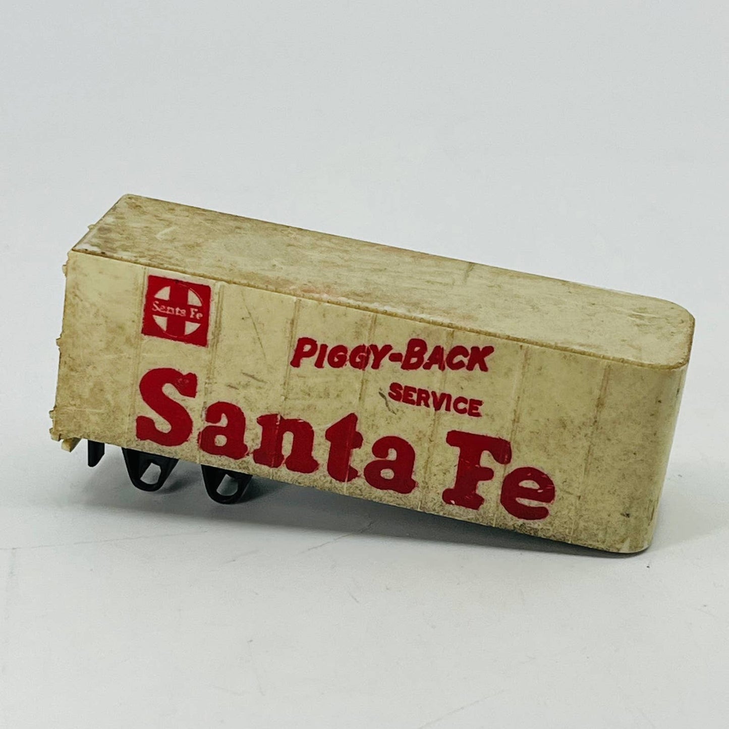 Vintage TYCO Semi Truck Tractor Trailer Santa Fe Piggy Bank Service 3” SB1