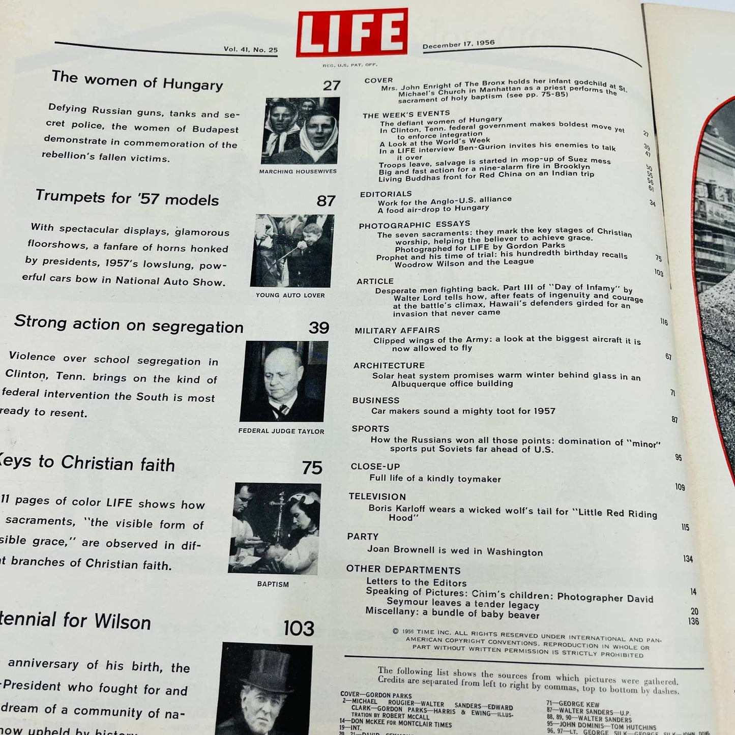 Life Magazine / December 17 1956 / Pearl Harbor-The Battle's Climax / Baptism TA8