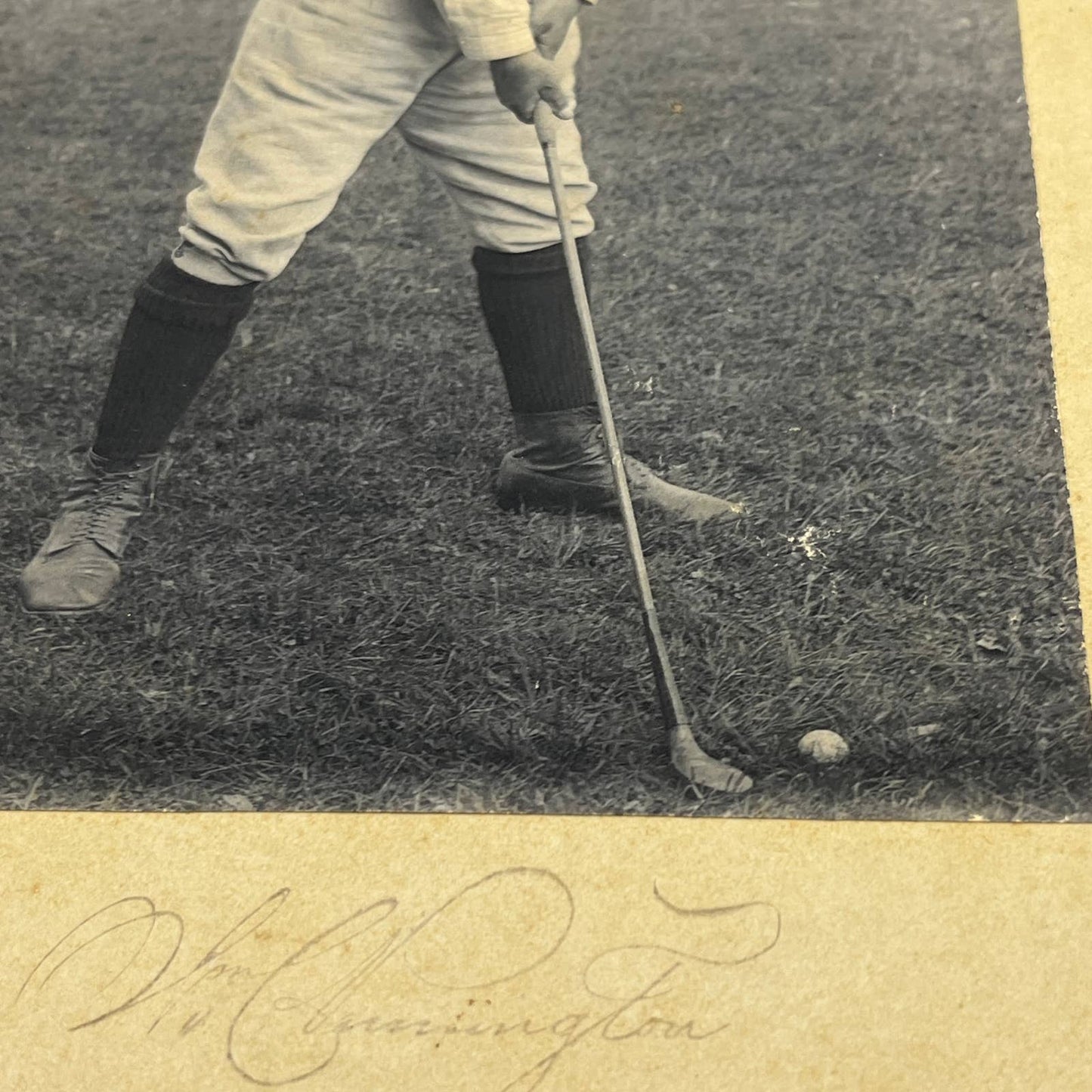 Antique Victorian Golfing Golf Photograph W. Covington 8.5x11 AC3