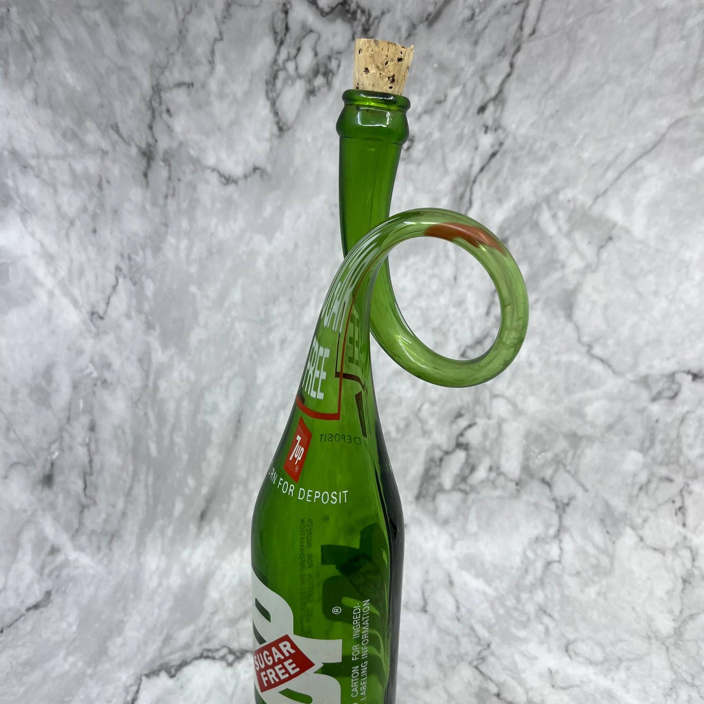 Vtg 1970's Stretched 7up Glass Soda Pop Bottle Carnival Fair Prize 13" TD1