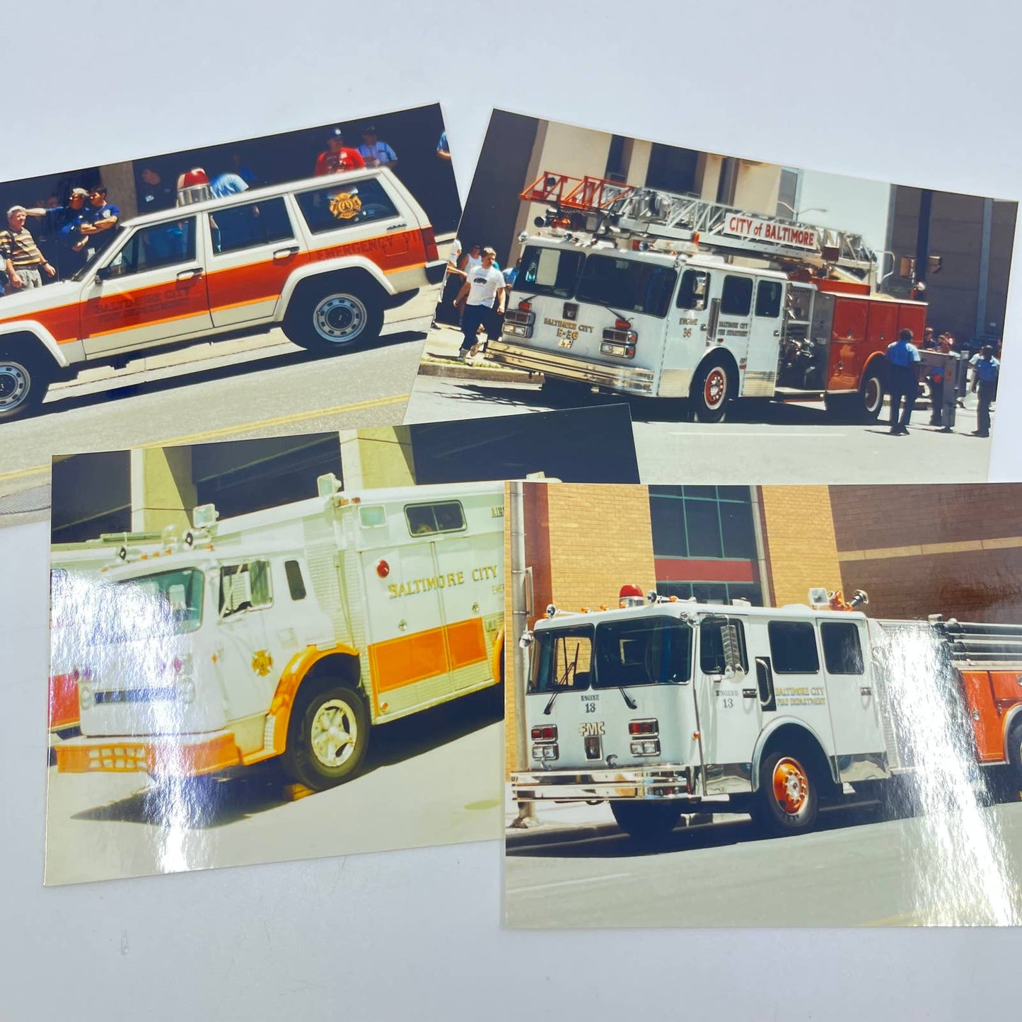Vintage Baltimore Maryland Area Fire Truck Vehicle Original Photo LOT OF 20 TF5