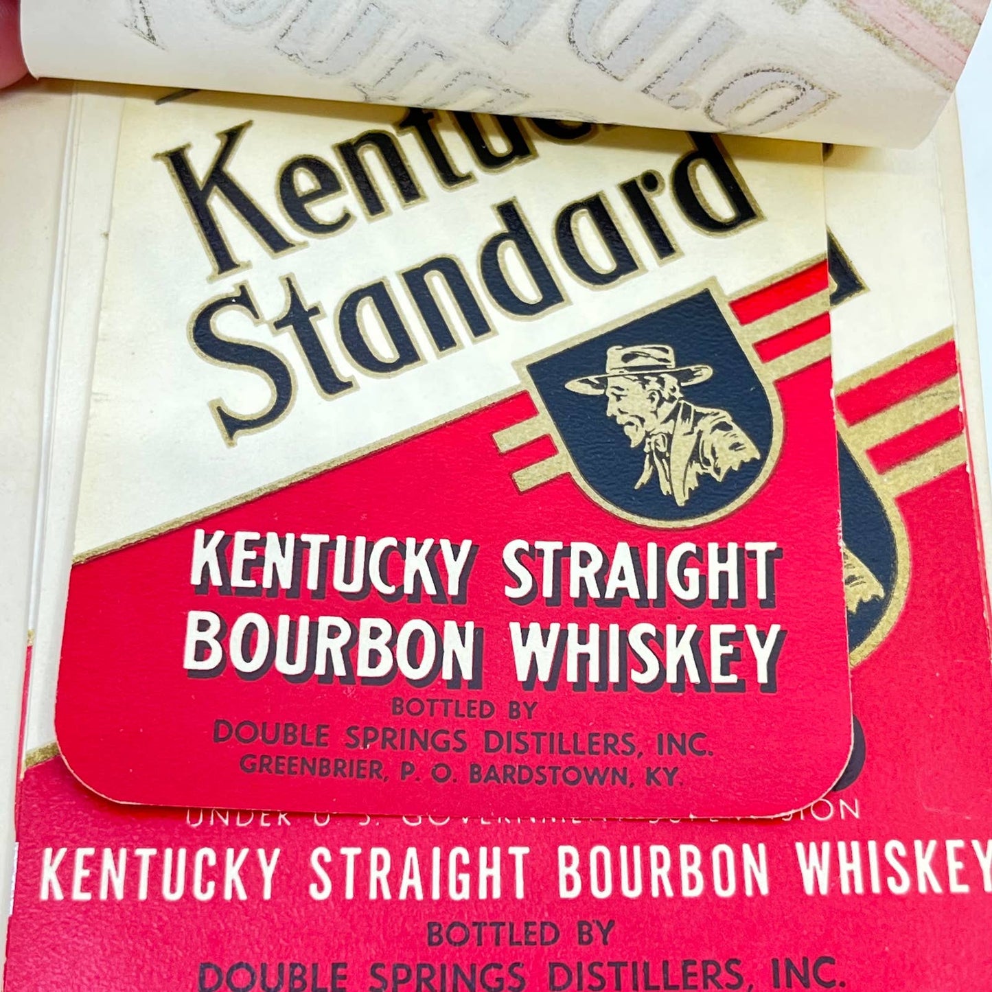 Kentucky Standard Bourbon Whiskey Label Set of 8 Double Springs Greenbrier KY