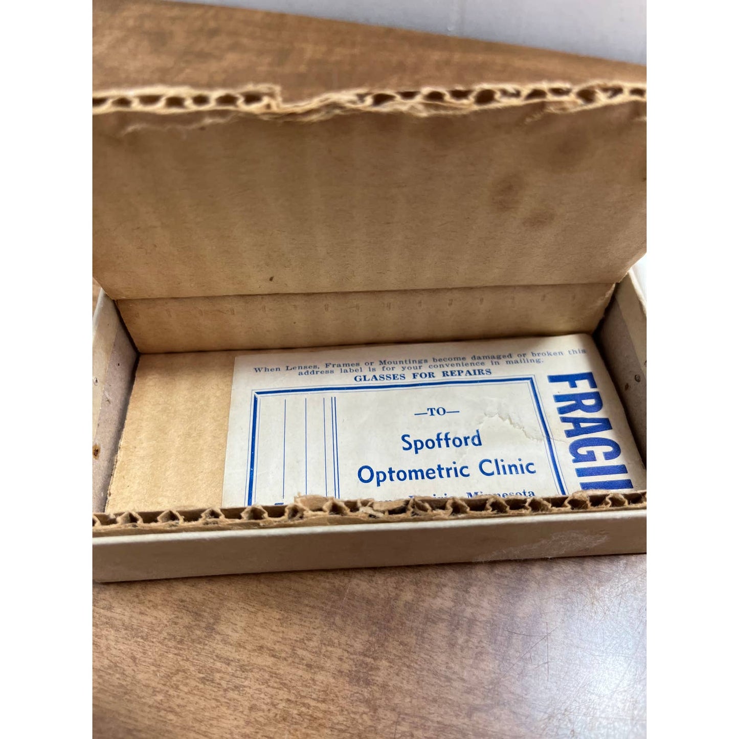 c1900 Art Deco Sharon Octagonal Etched Eyeglasses Cable Arm Long Prairie MN TH3