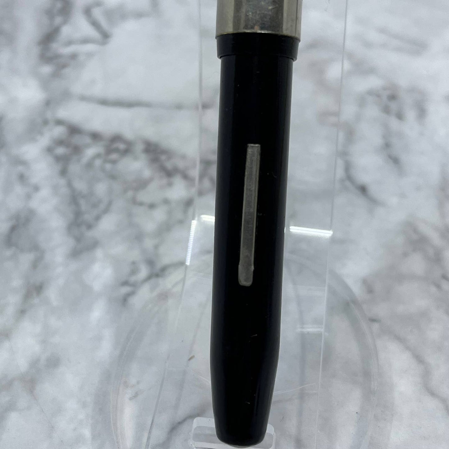 Vintage Black and Chrome Lever Fill Fountain Pen USA SE6