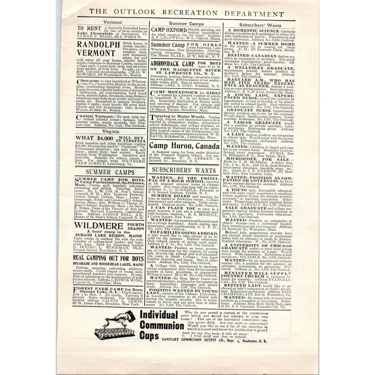Susanna Cocroft Weight Loss Service Chicago - 1903 Original Ad TJ7-L