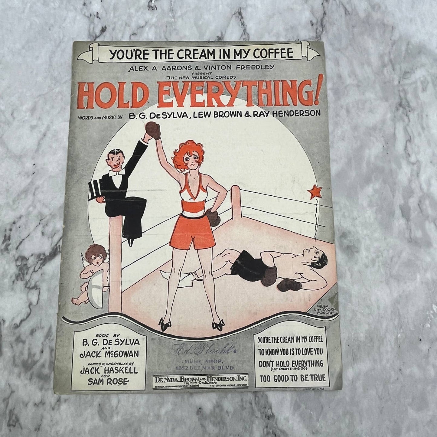 Hold Everything You're The Cream in My Coffee DeSylva 1928 Sheet Music TK2-SM4