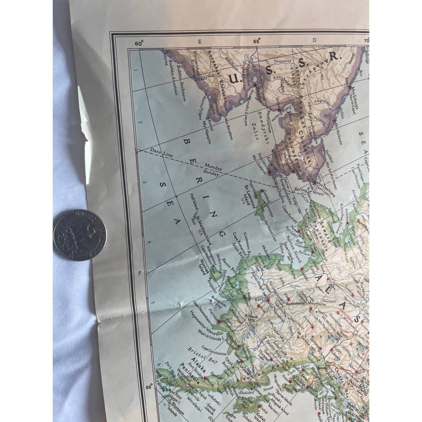 March 1952 National Geographic Map of North America vol CI, no. 3 35x28 FL3