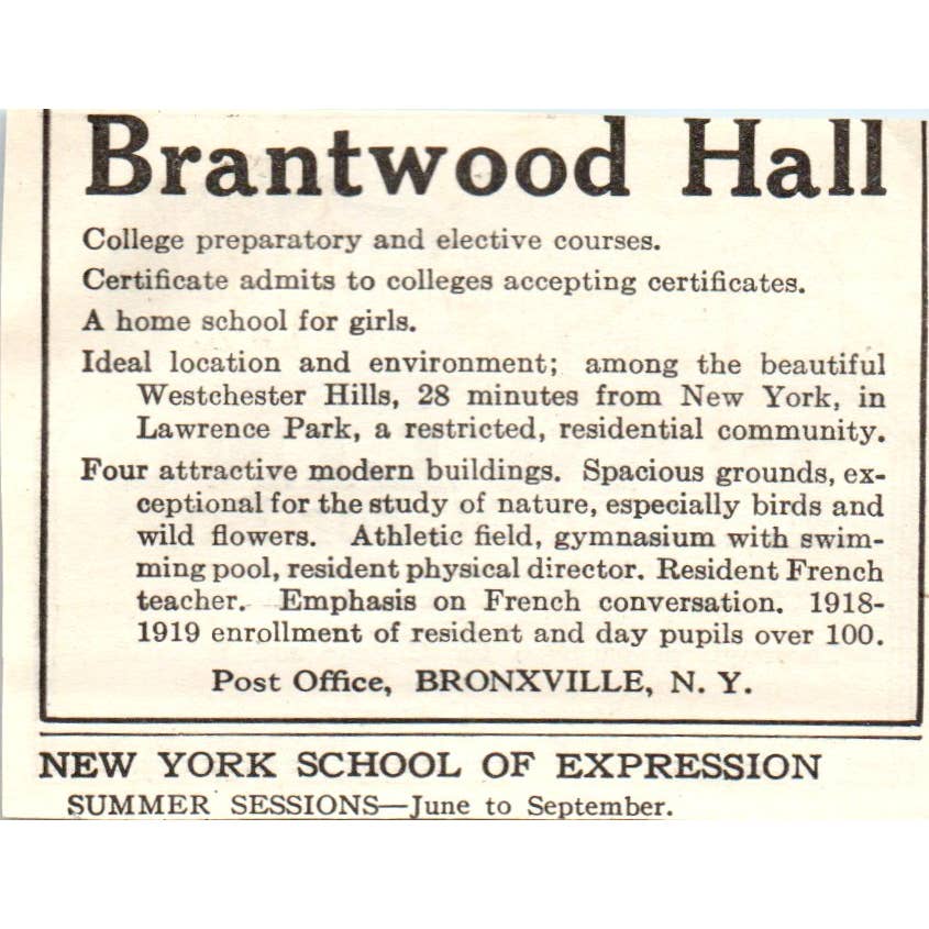 c1920 Harper's Magazine Ad- Pawling School for Boys Frederick L. Gamage NY EA3-1