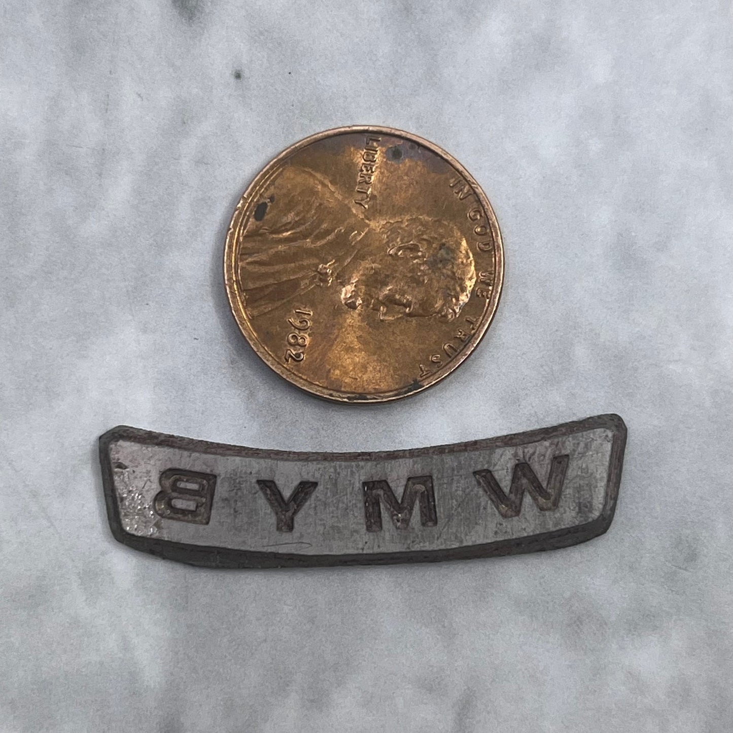 Vintage Letterpress Printers Block Plate TV Radio Call Letters WMYB SE841