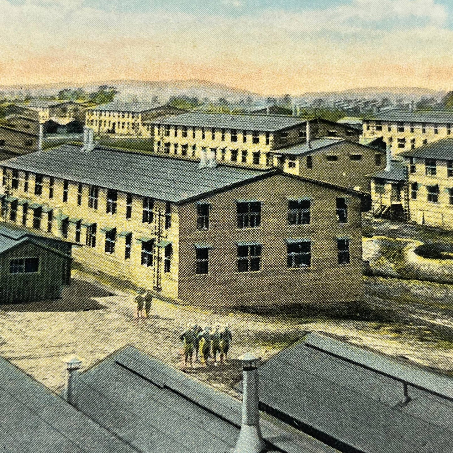 VTG Postcard 1918 Army Cantonment Barracks Camp Zachary Taylor Louisville KY PA1
