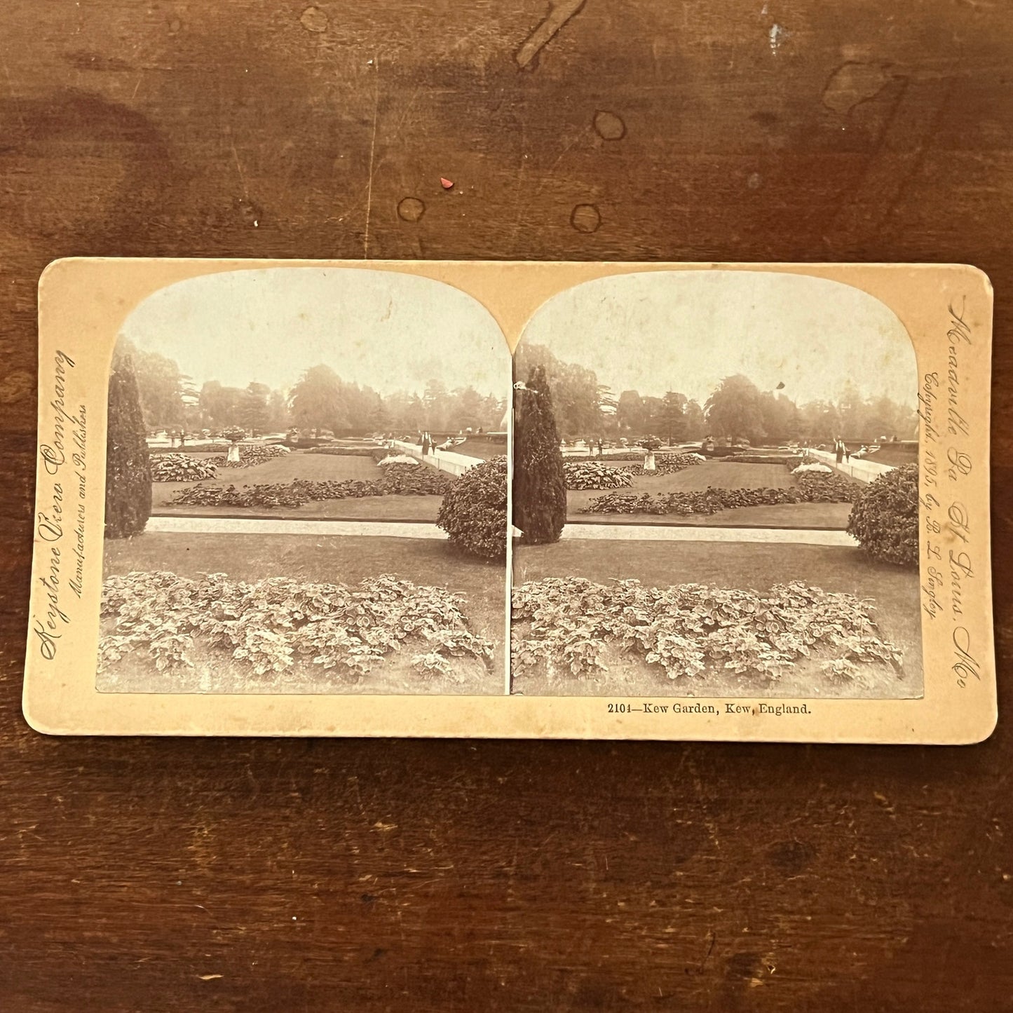 Kew Garden, Kew England 1895 Antique Stereoview Card H2-2