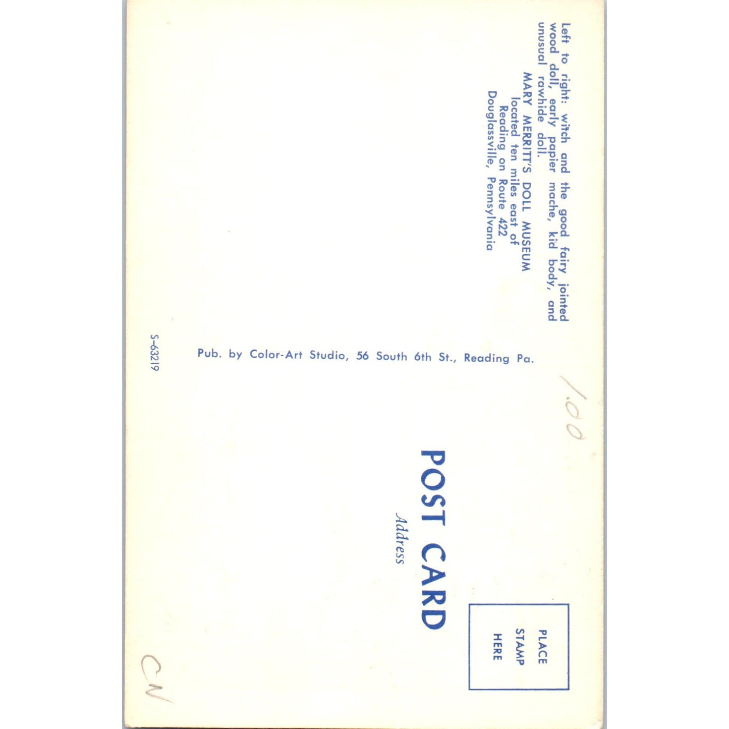 The Good Fairy Jointed Wood Doll Mary Merritt Doll Museum Original Postcard PB10