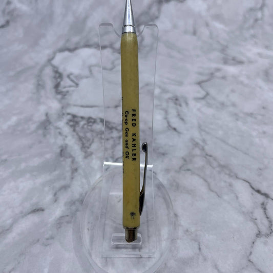 Vintage Mechanical Pencil Fred Kahler Co-op Gas & Oil Maxwell Iowa SE7
