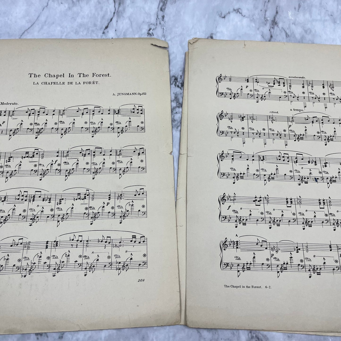 1914 Chapel In The Forest Sheet Music by A. Jungmann V42-2