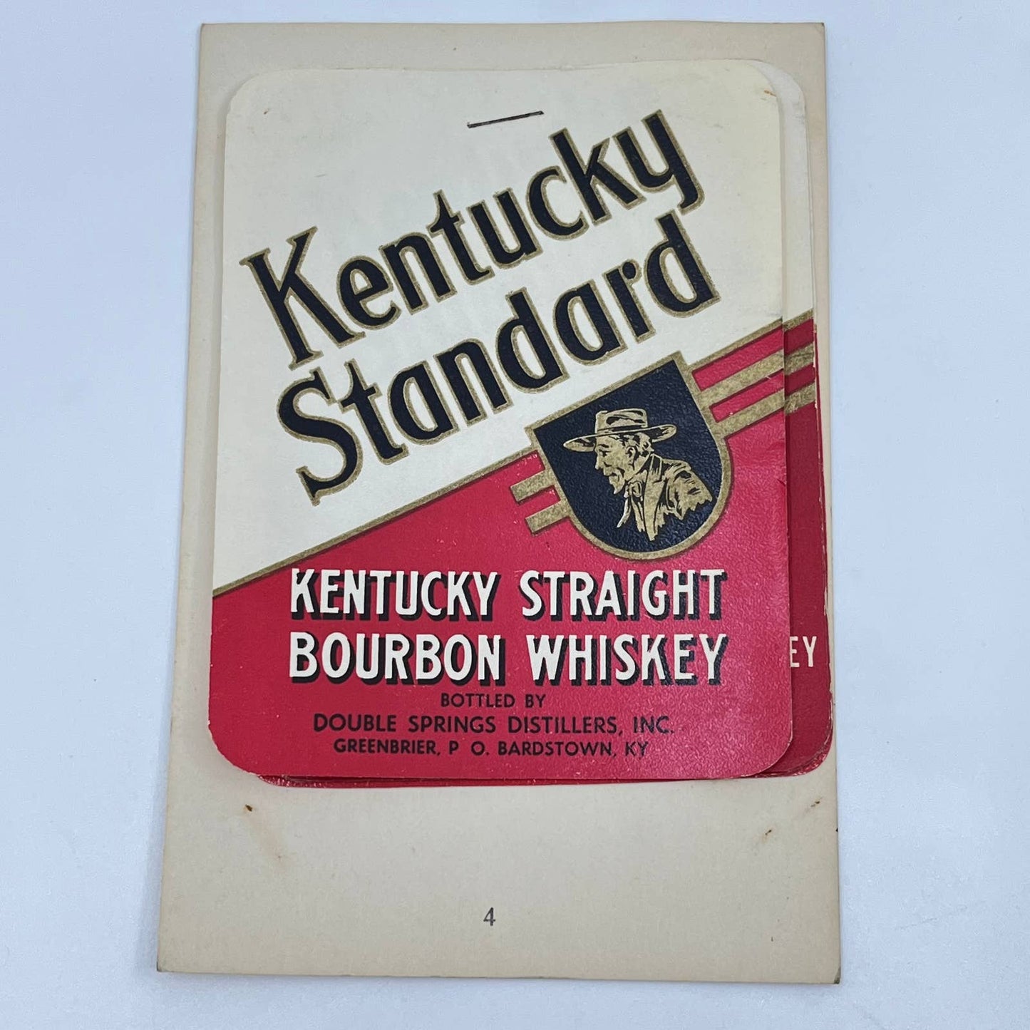 Kentucky Standard Bourbon Whiskey Label Set of 8 Double Springs Greenbrier KY