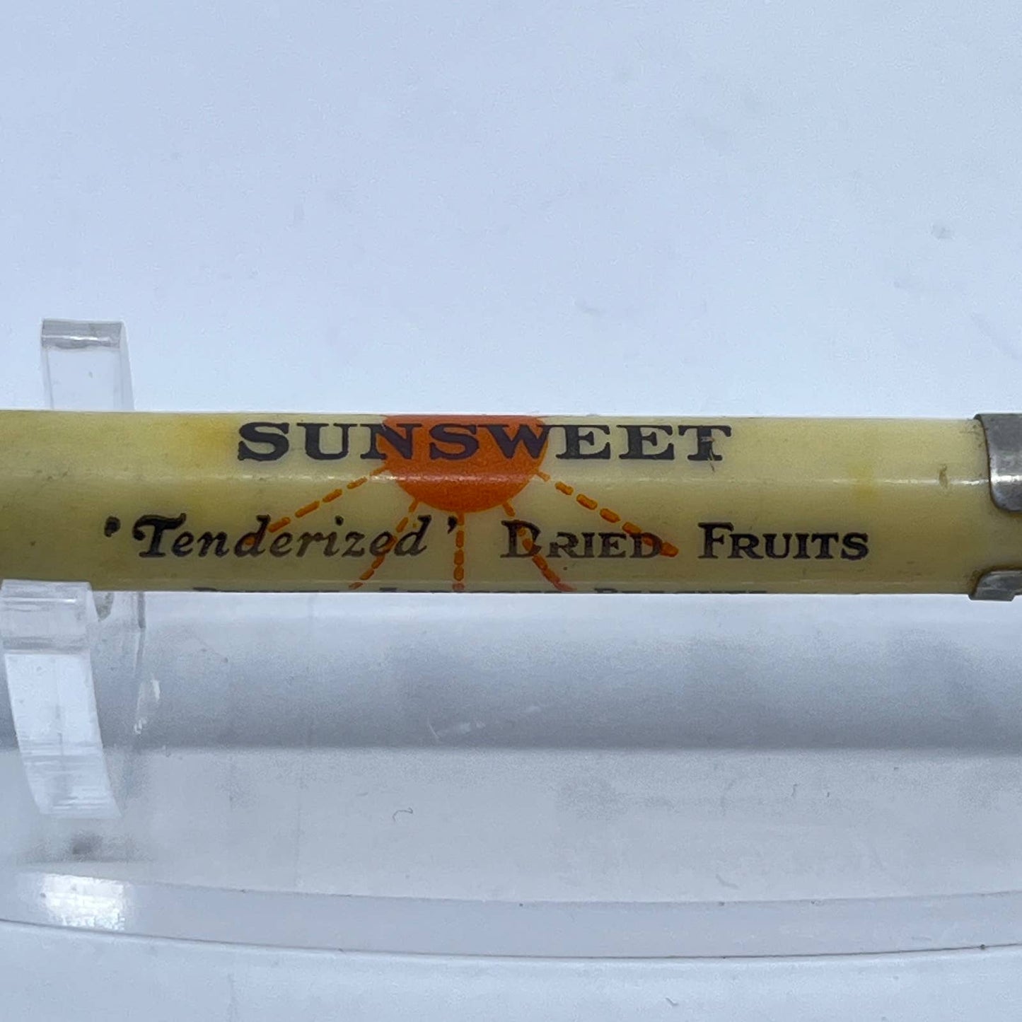 Vintage Grease Pencil Sunsweet Tenderized Dried Fruit Prunes Apricots Peach SD7
