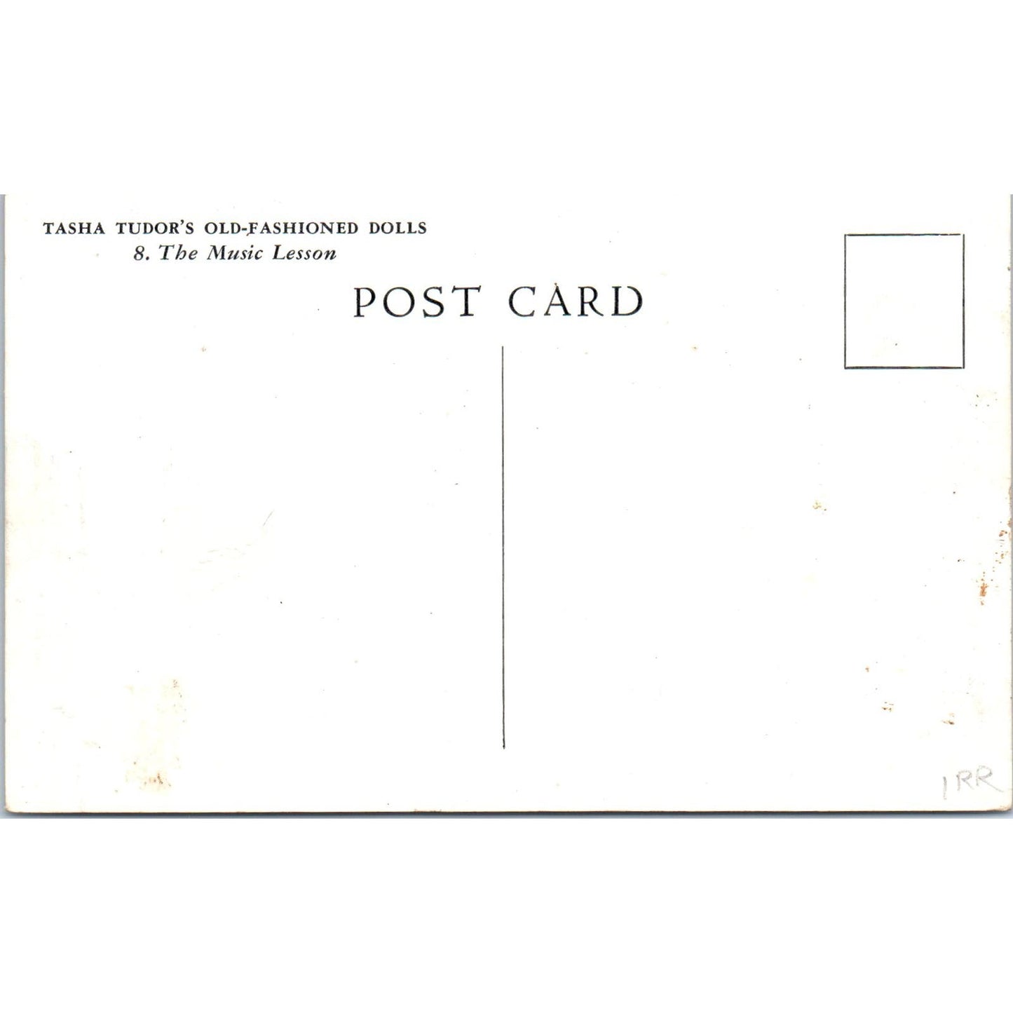 Tasha Tudor's Old Fashioned Dolls - The Music Lesson Original Postcard PB8