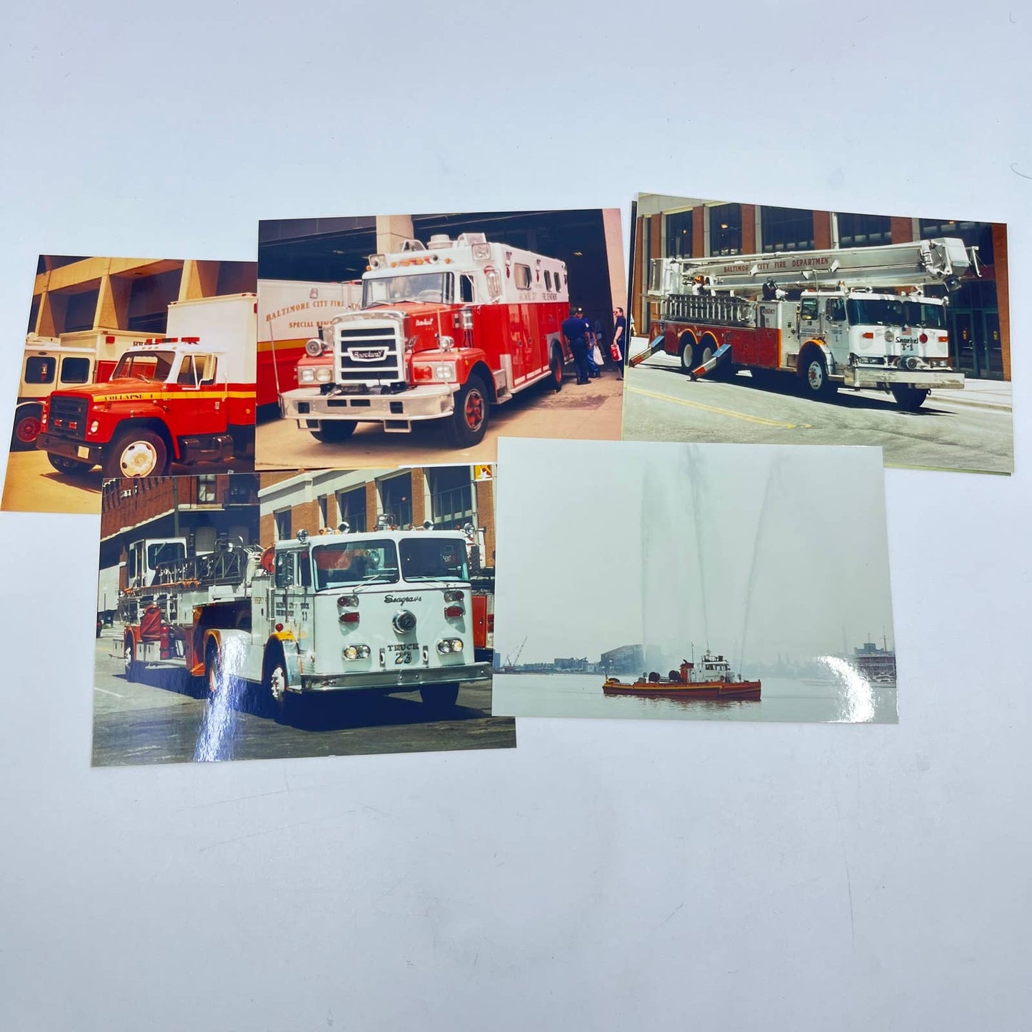 Vintage Baltimore Maryland Area Fire Truck Vehicle Original Photo LOT OF 20 TF5