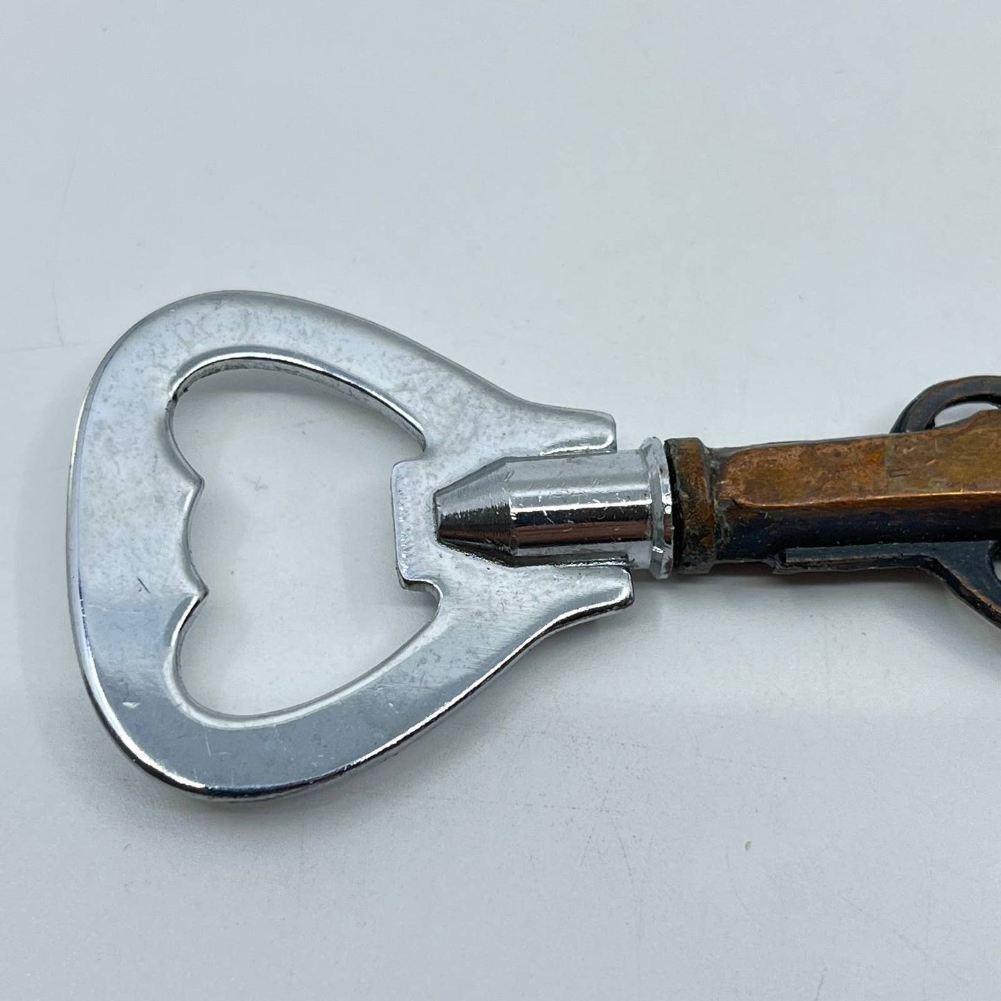 Vintage Shotgun Rifle Musket Handle Beer Bottle Opener Copper & Chrome Japan SD3