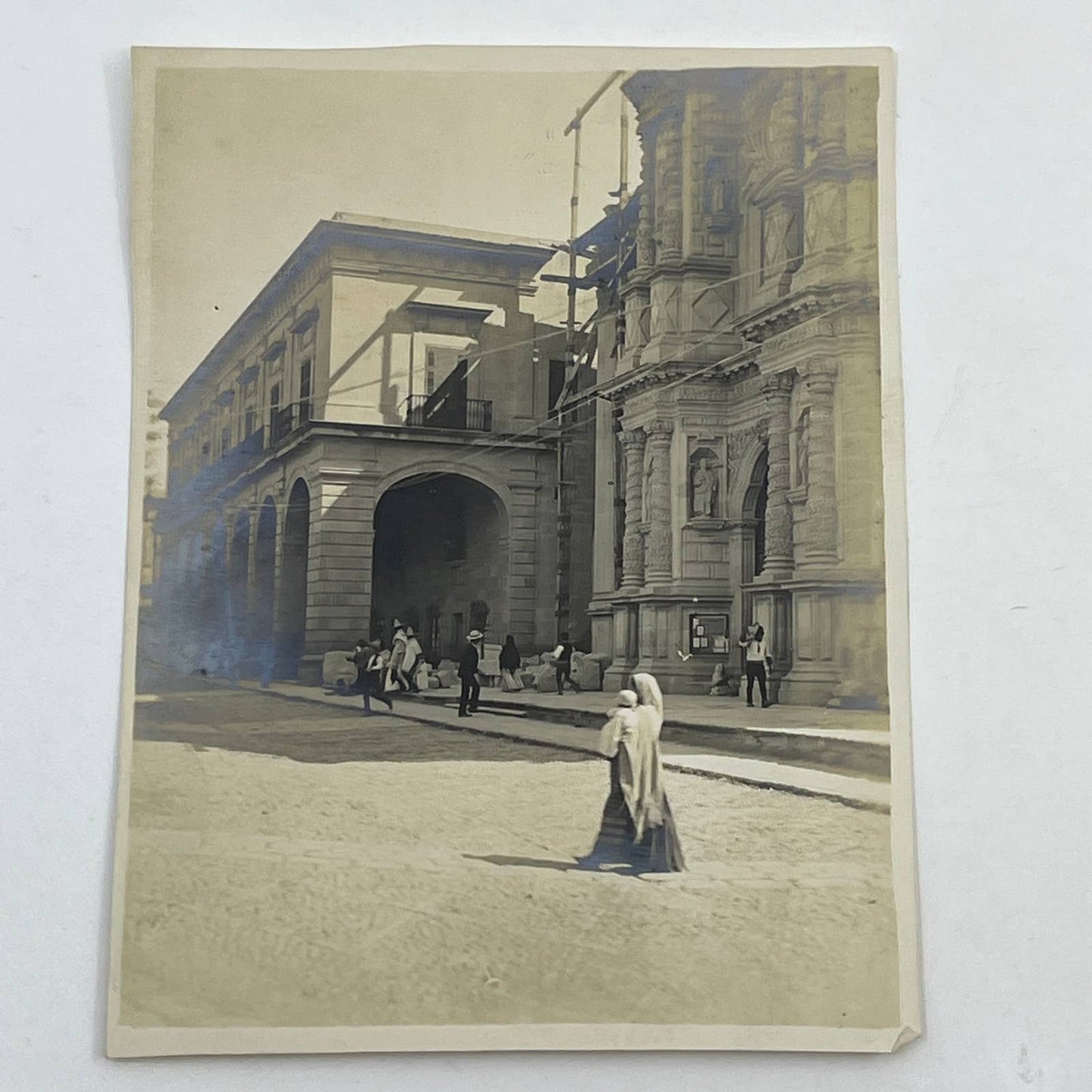 1903 Original Photo Residence of Bishop de Oca & Cathedral San Luis Potosi AC7